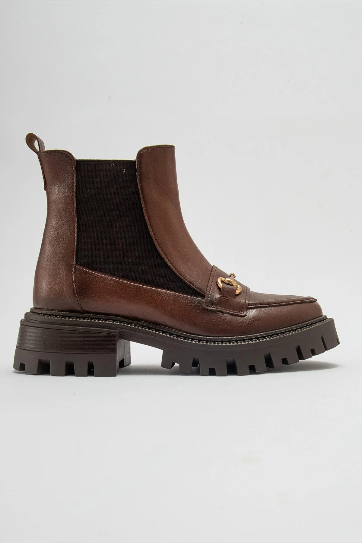 Vesper Cognac Brown Buckled Chelsea Boot (Women) - Image 5