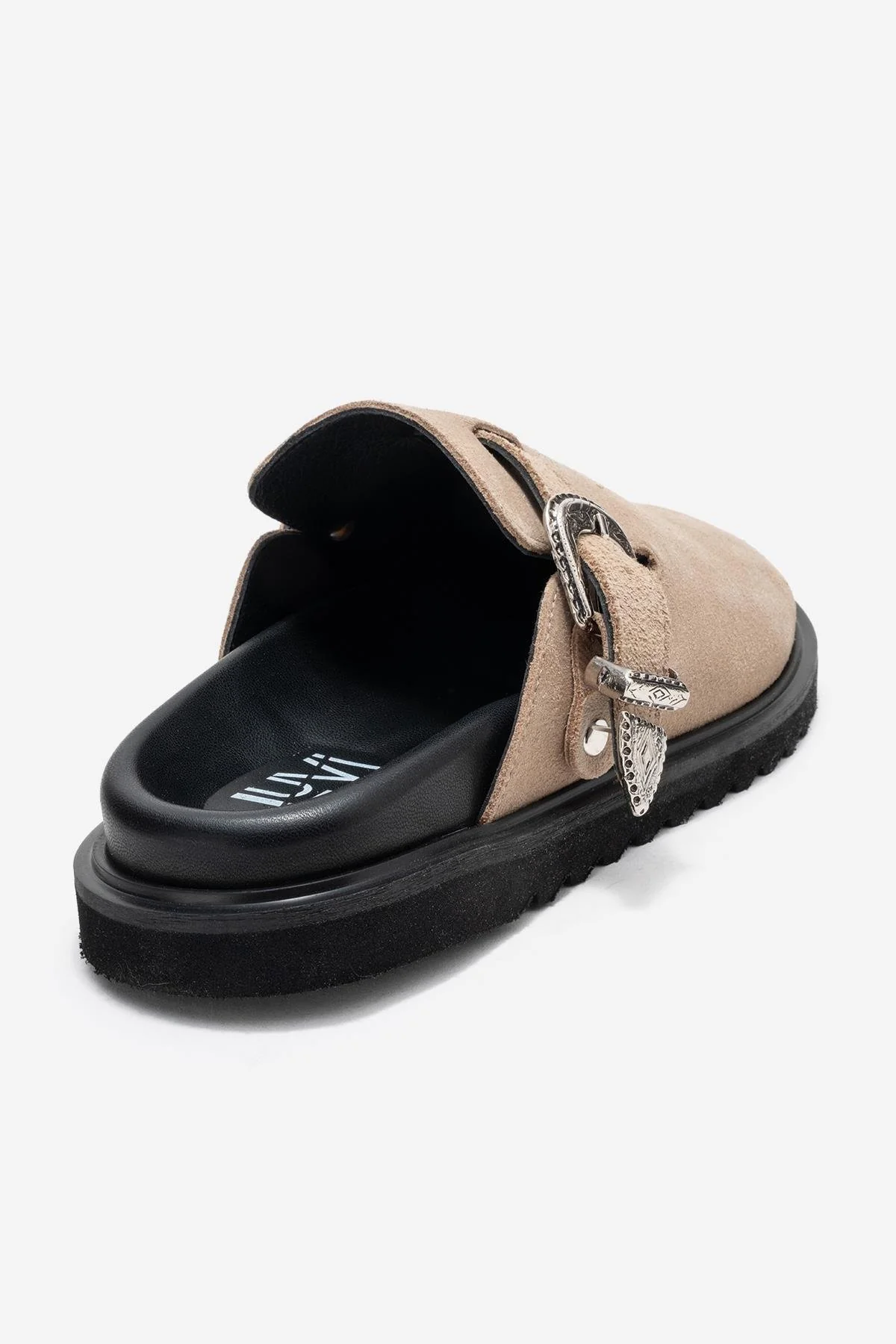 Vesta - Beige Genuine Leather Closed-Toe Slipper (Women) - Image 5