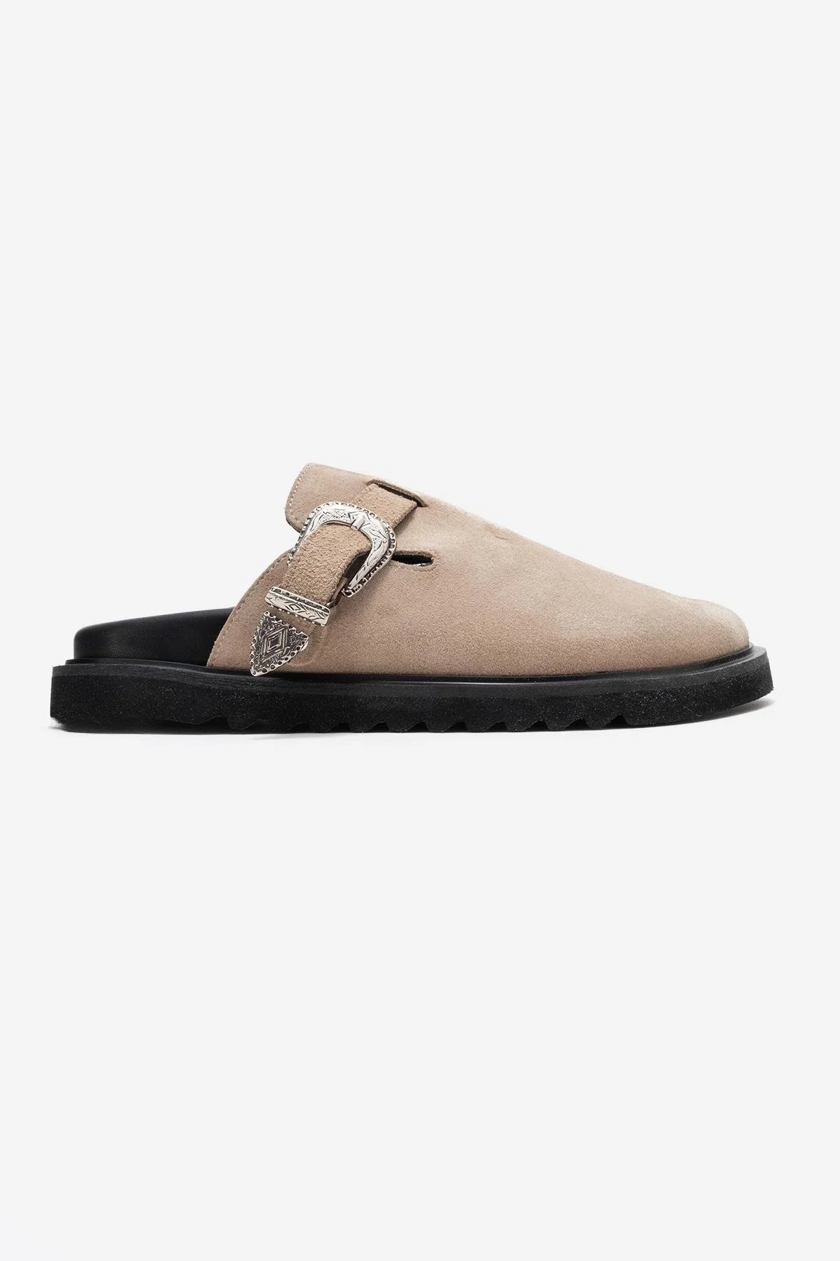 Vesta - Beige Genuine Leather Closed-Toe Slipper (Women) - Image 6