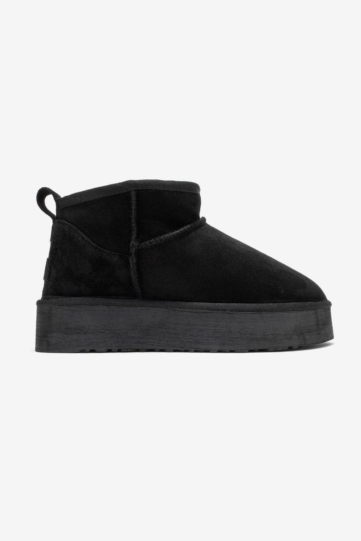 Havana - Black Suede Genuine Leather Platform Mini Boot (Women) - Image 6