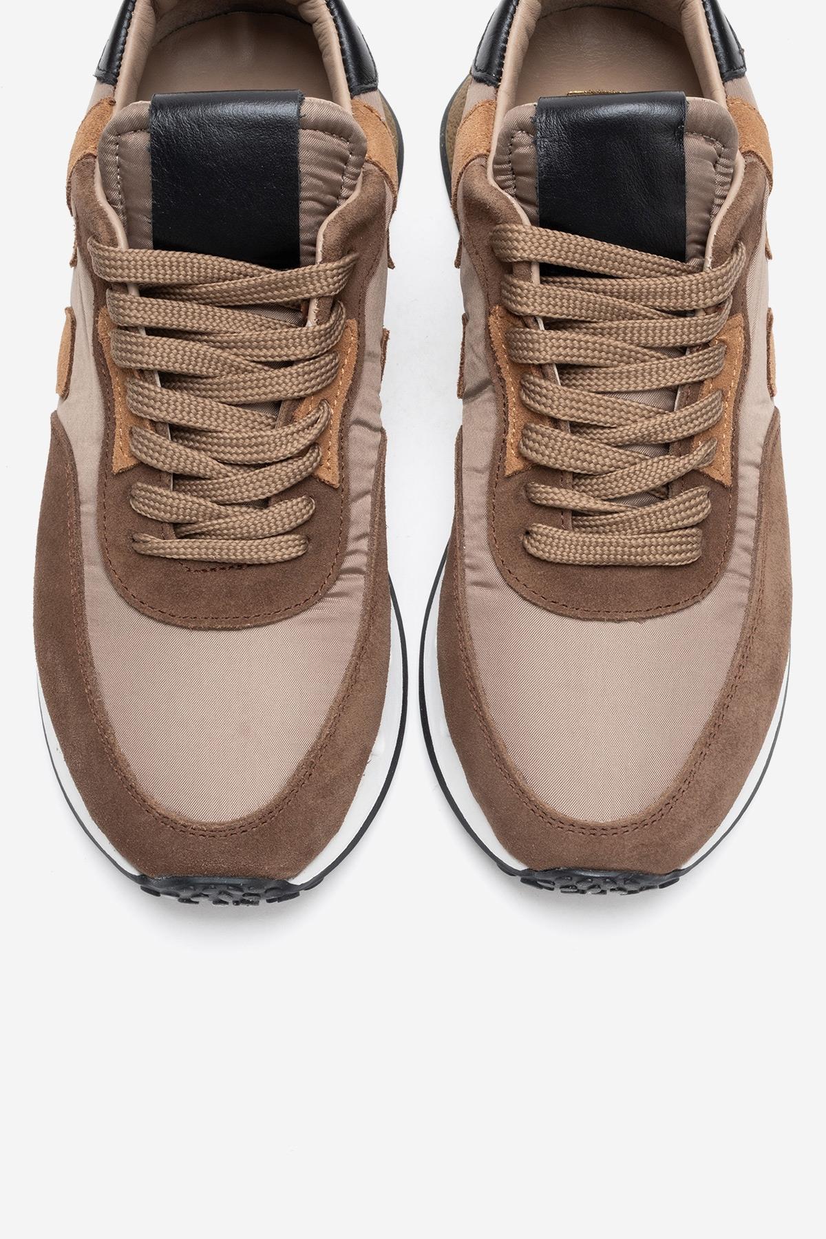 VIAN - Beige Brown Genuine Leather Sneaker (Women) - Image 2