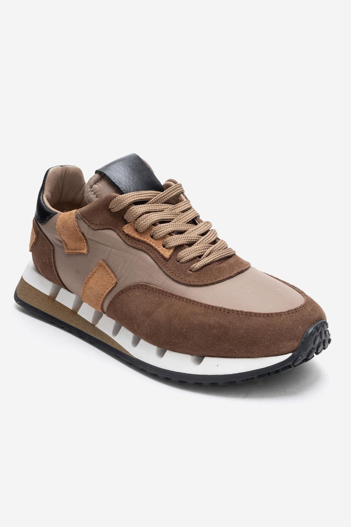 VIAN - Beige Brown Genuine Leather Sneaker (Women) - Image 3