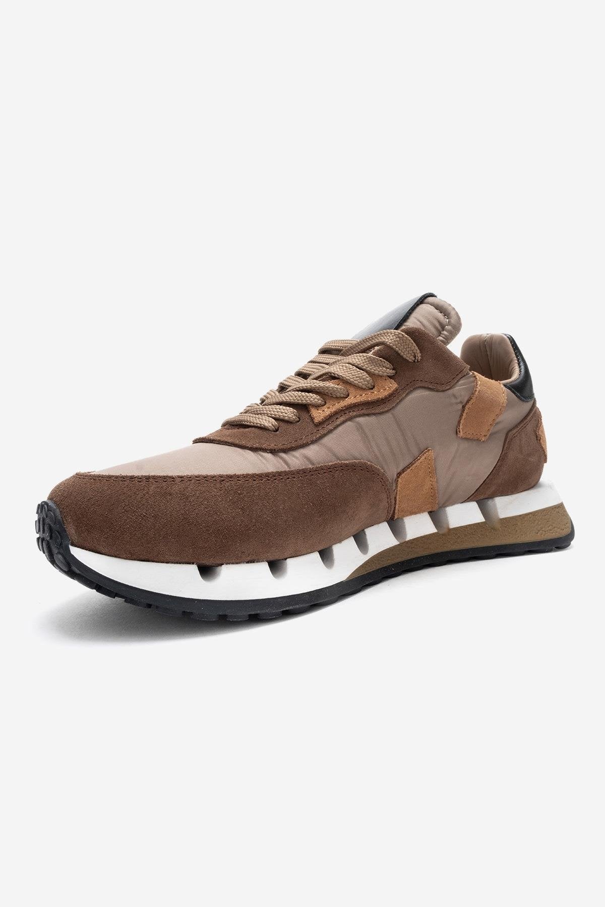 VIAN - Beige Brown Genuine Leather Sneaker (Women) - Image 4