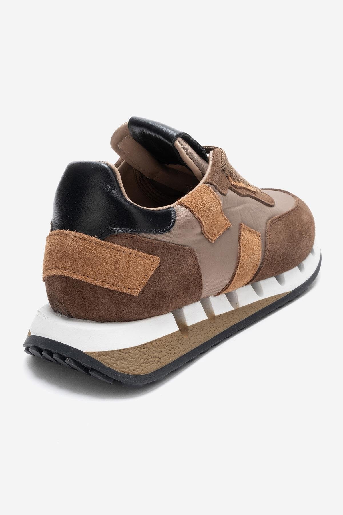 VIAN - Beige Brown Genuine Leather Sneaker (Women) - Image 5