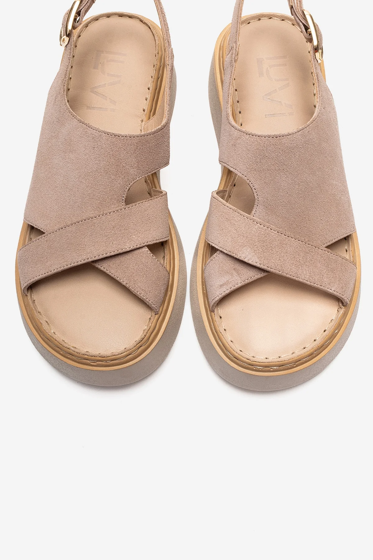 Vien - Beige Genuine Leather Sandal (Women) - Image 2