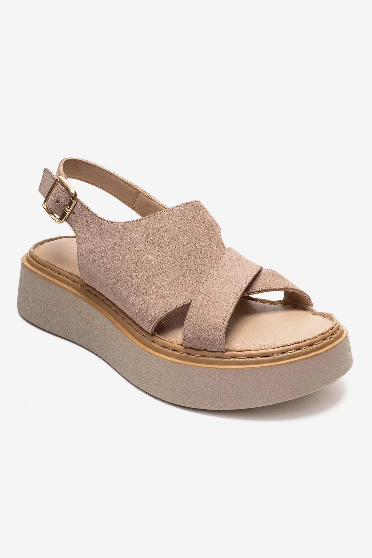 Vien - Beige Genuine Leather Sandal (Women) - Image 3