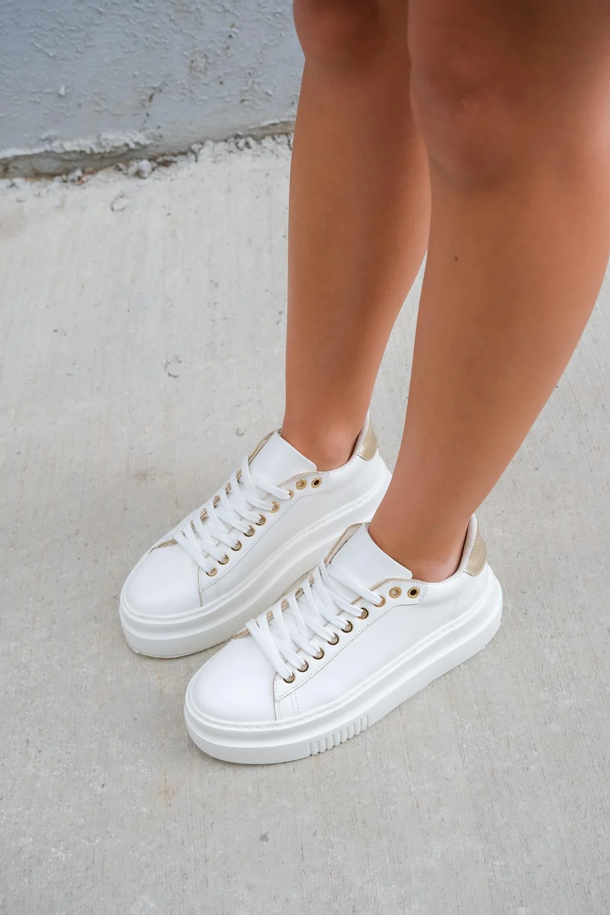 Violette - White Platform Sneakers - Image 6