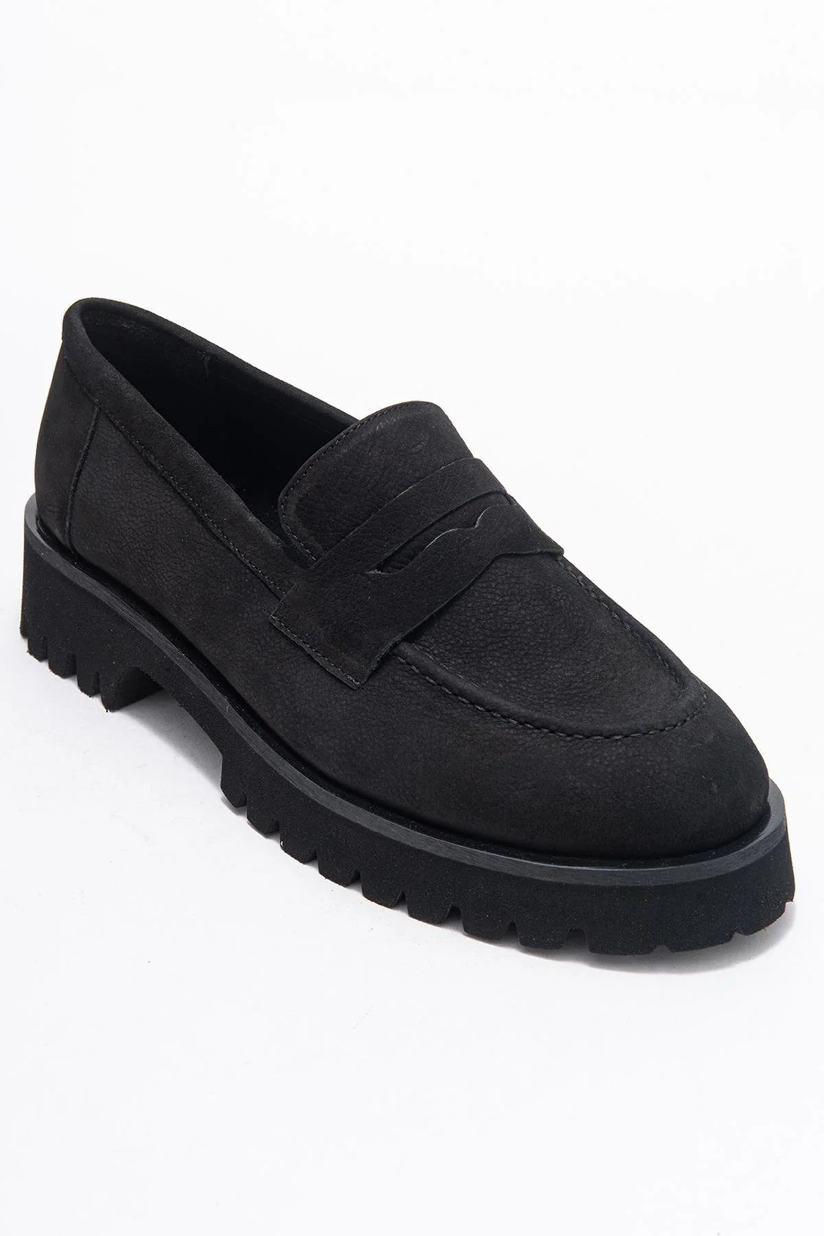 Vionel - Black Nubuck Genuine Leather Loafer (Women) - Image 3