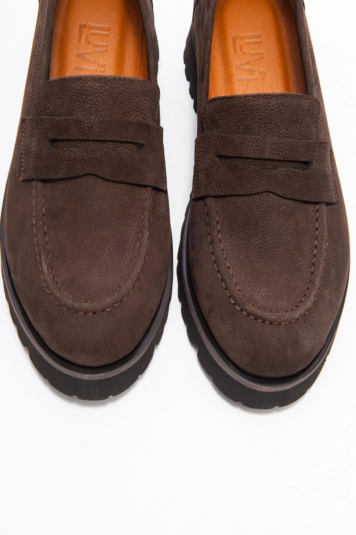 Vionel - Brown Nubuck Genuine Leather Loafer (Women) - Image 2