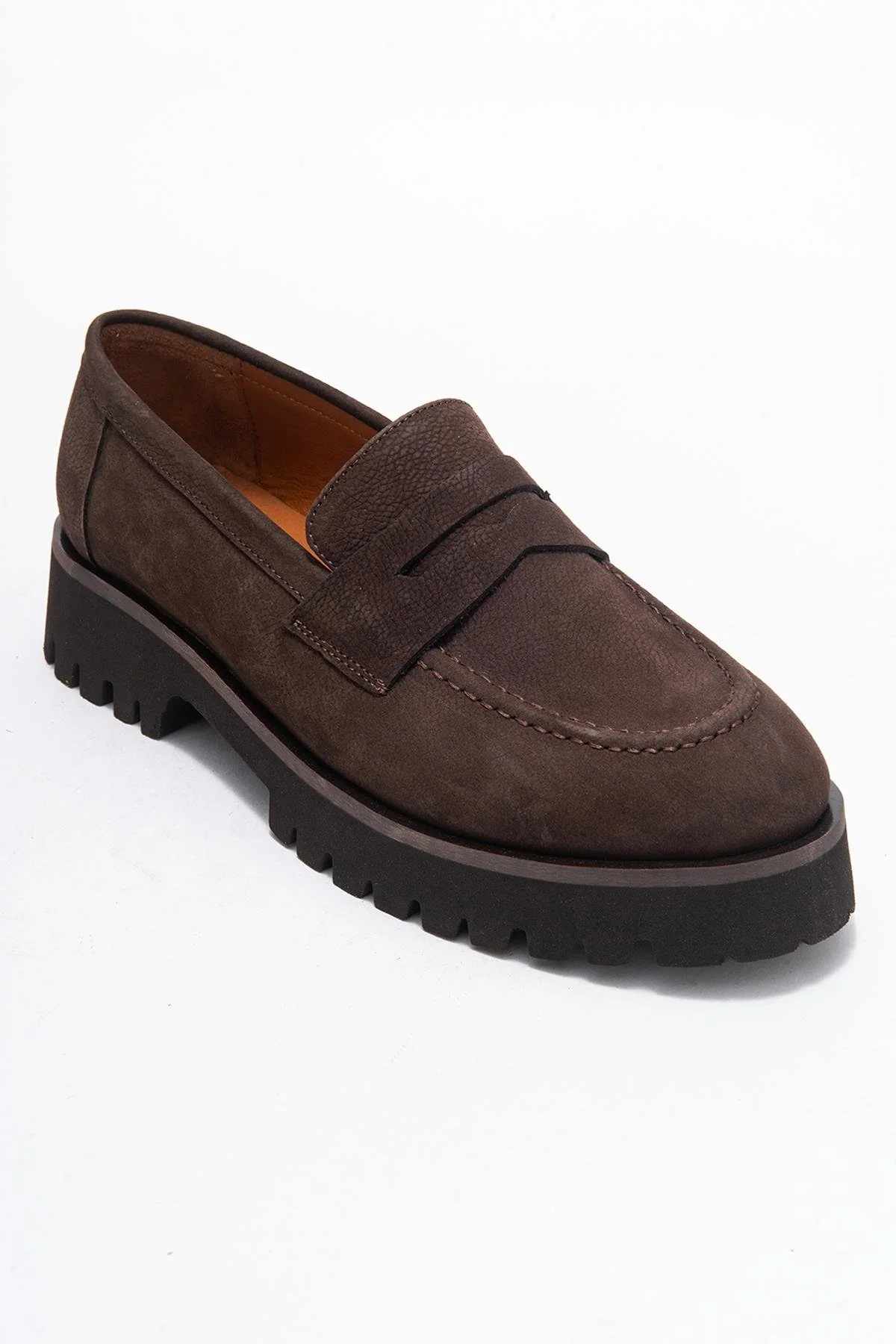 Vionel - Brown Nubuck Genuine Leather Loafer (Women) - Image 3
