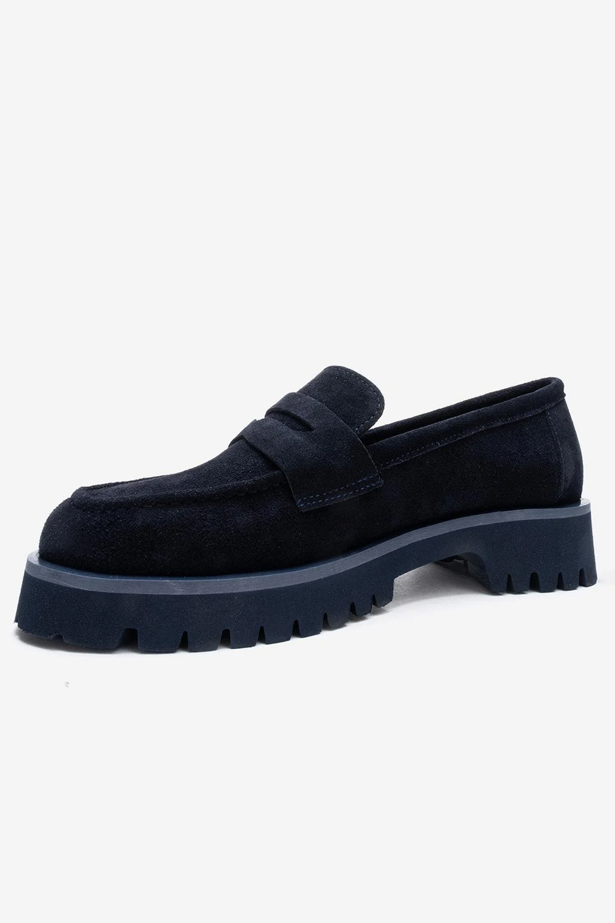 VIONEL - Navy Genuine Leather Loafer (Women) - Image 4