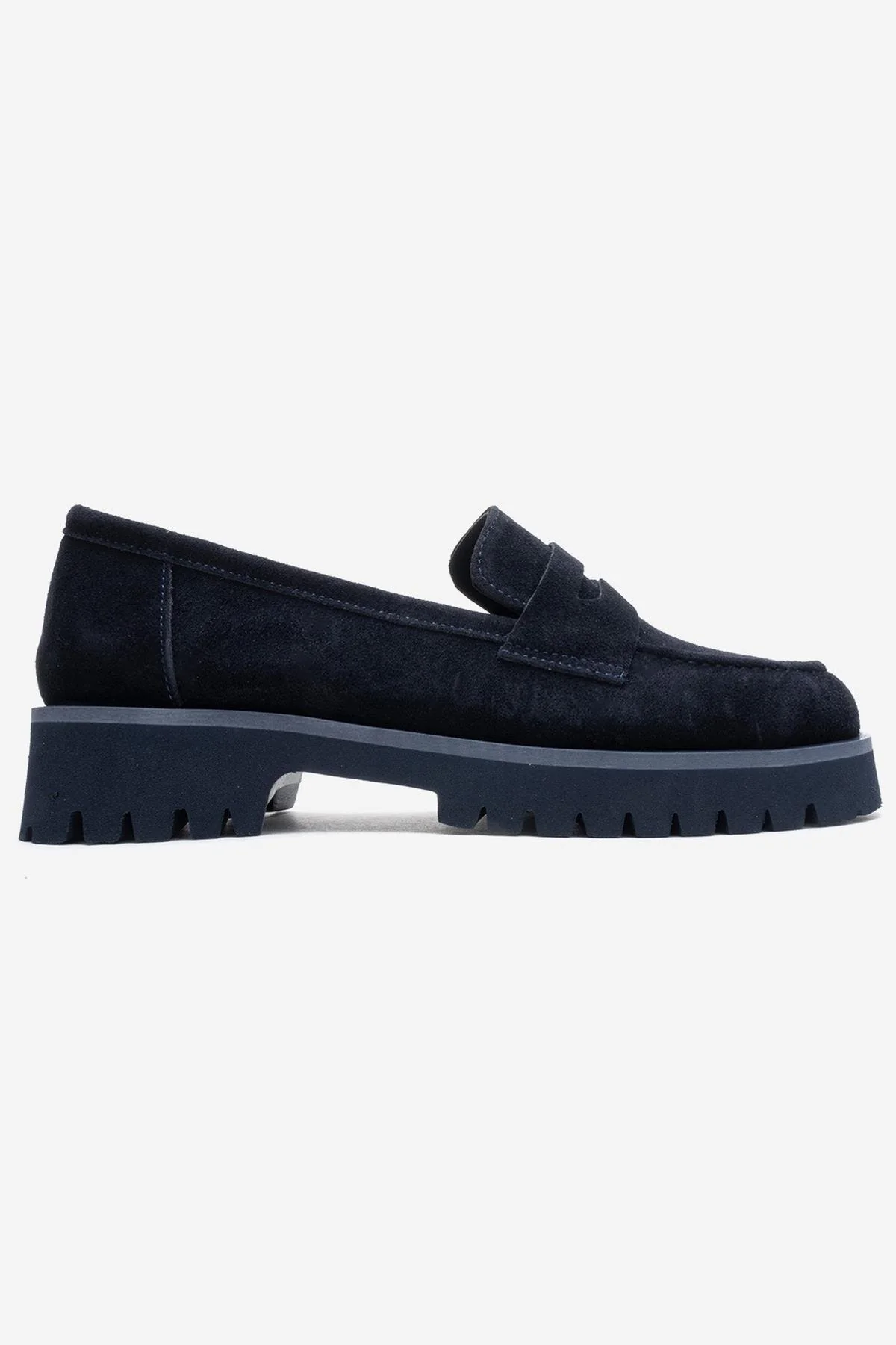 VIONEL - Navy Genuine Leather Loafer (Women) - Image 6