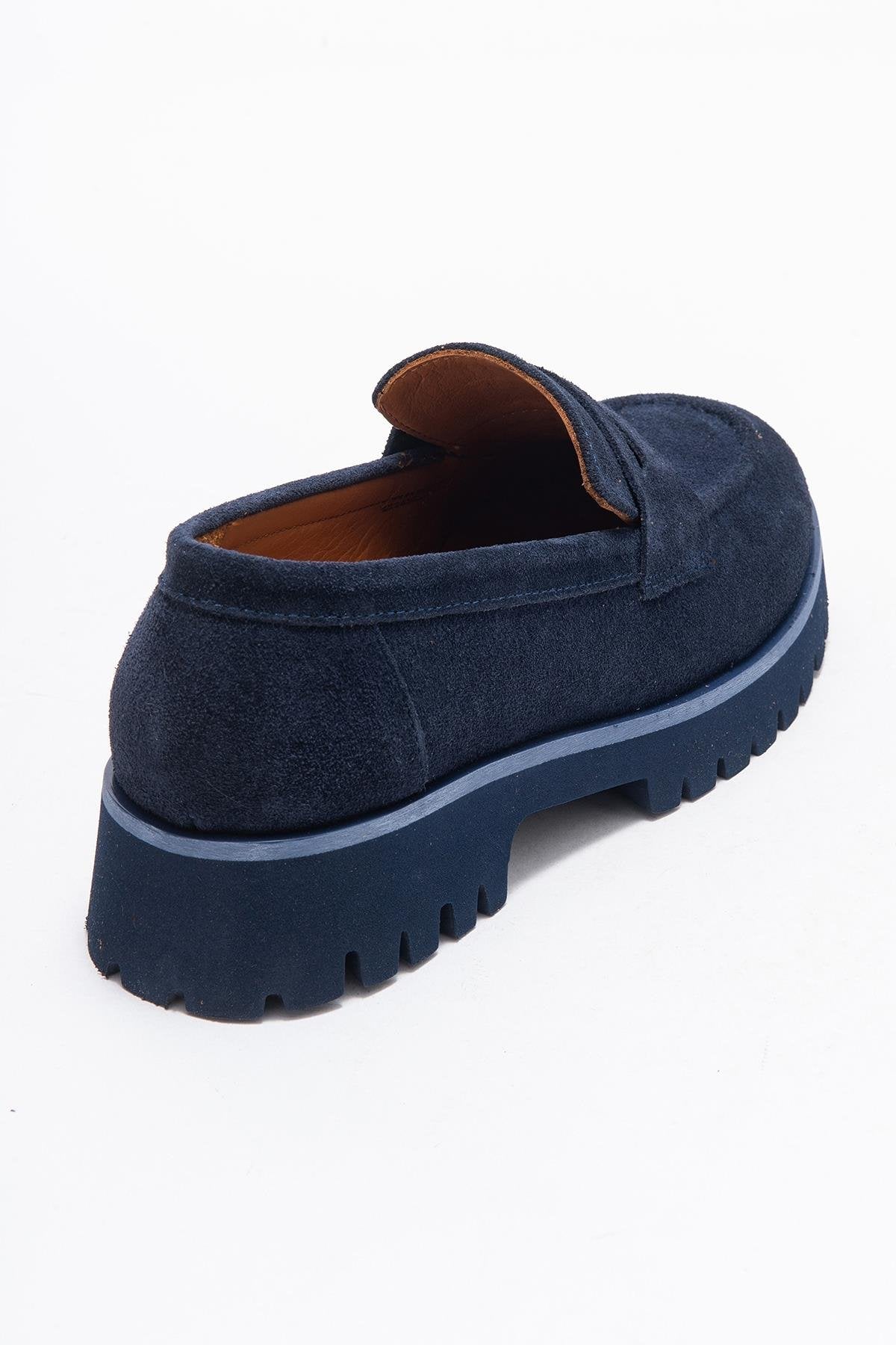 Vionel - Navy Suede Genuine Leather Loafer (Women) - Image 5