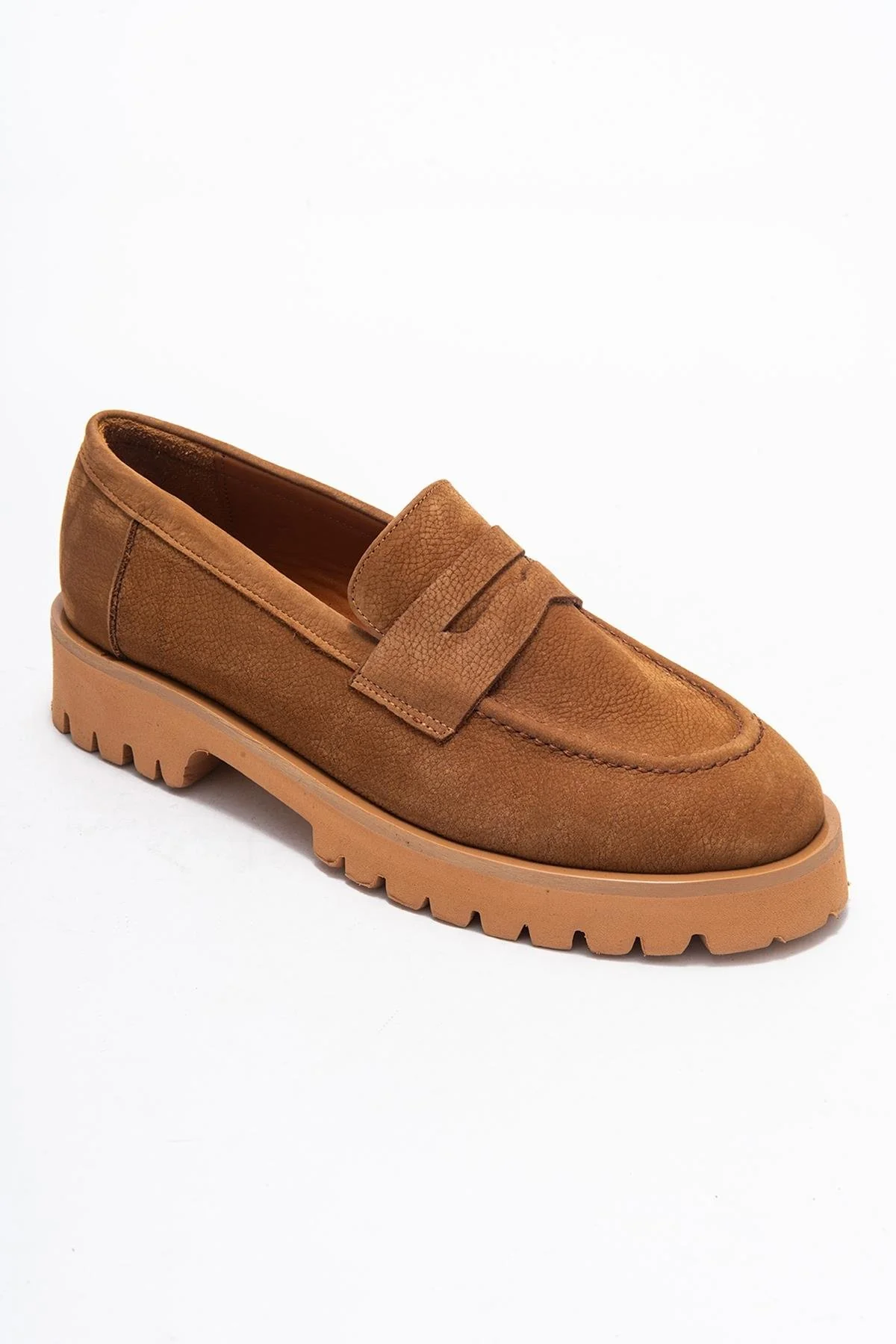 Vionel - Tan Nubuck Genuine Leather Loafer (Women) - Image 3