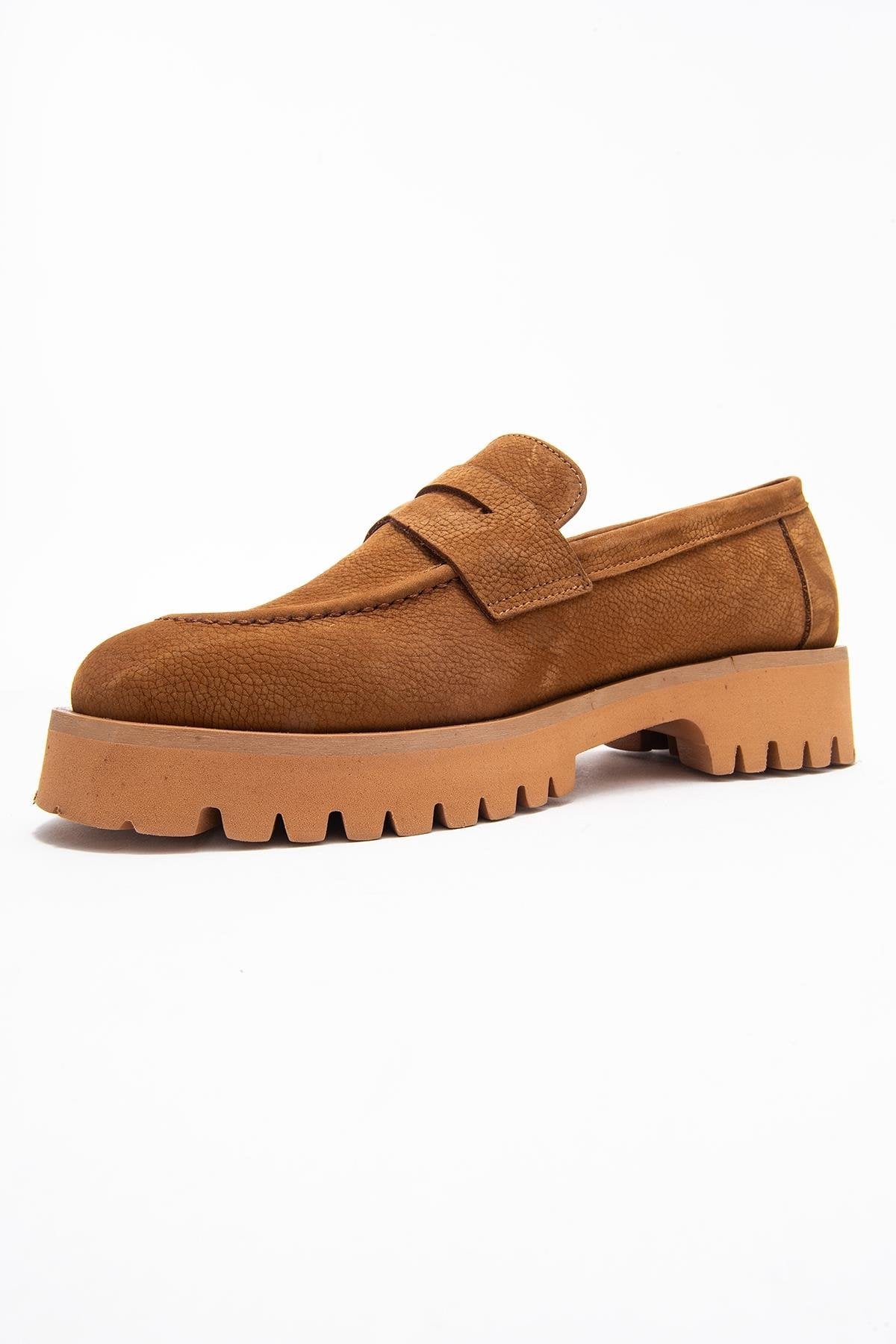 Vionel - Tan Nubuck Genuine Leather Loafer (Women) - Image 4