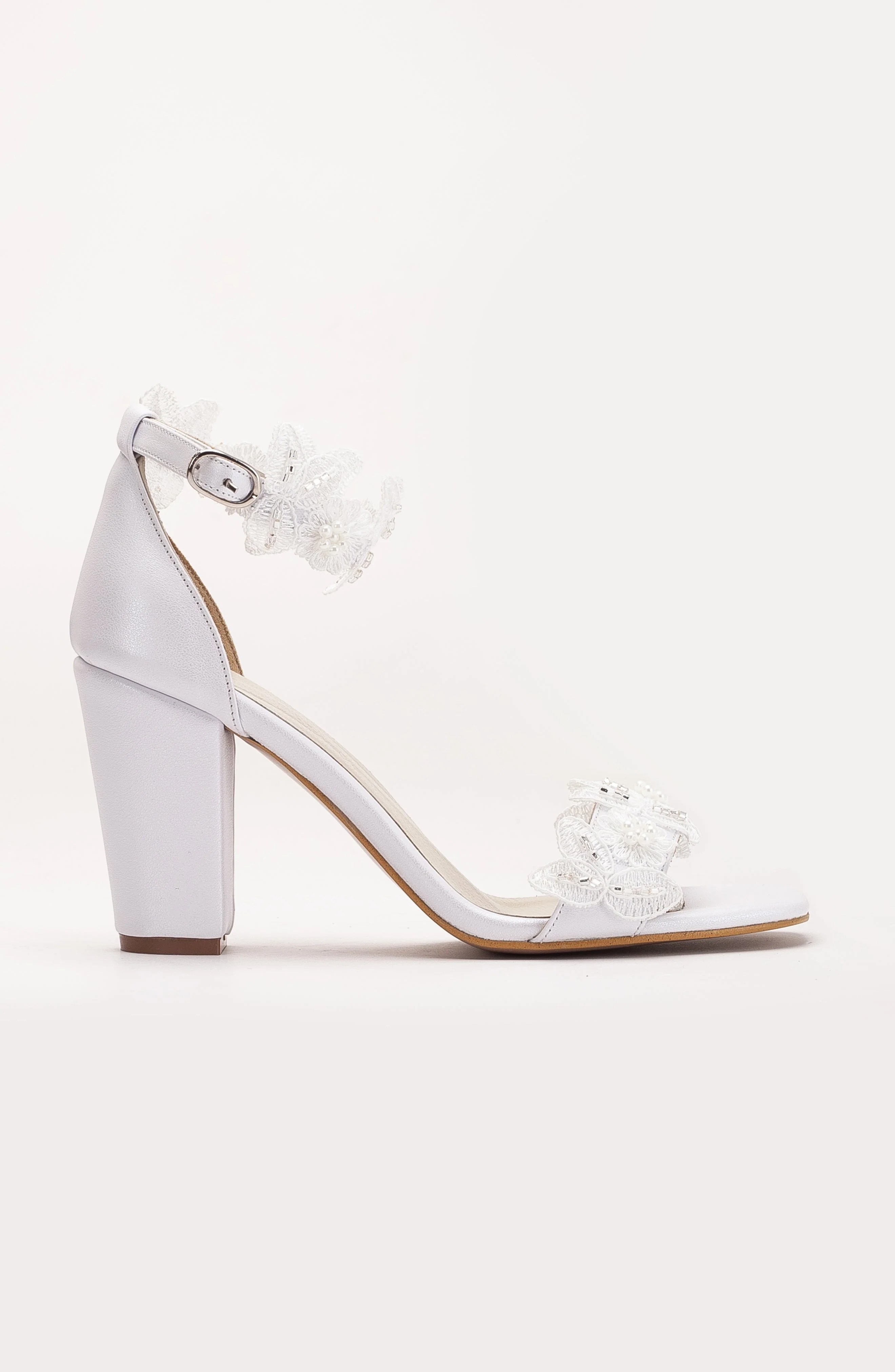 Vivian - Ivory Lace Leather Bridal Sandals - Image 5