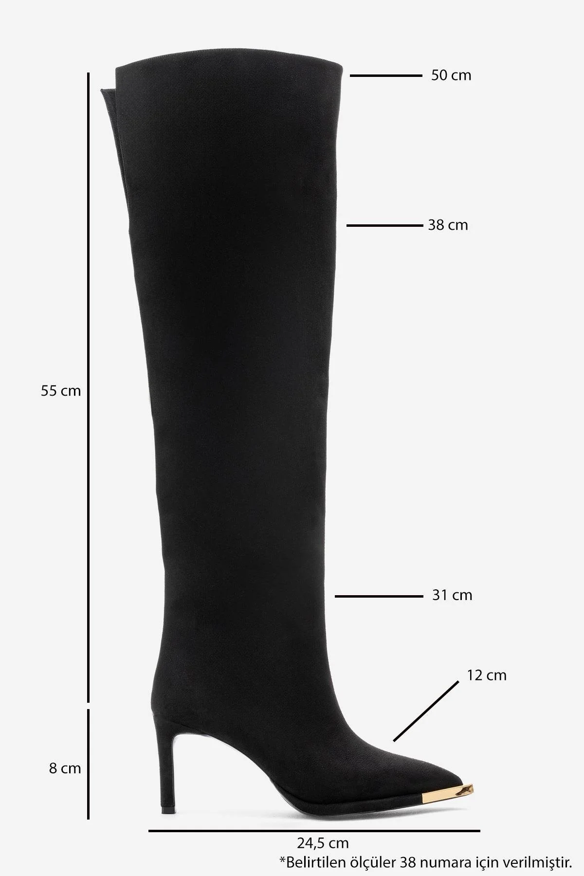 Vody - Black Suede Zip Over-The-Knee Stiletto Boot (Women) - Image 6