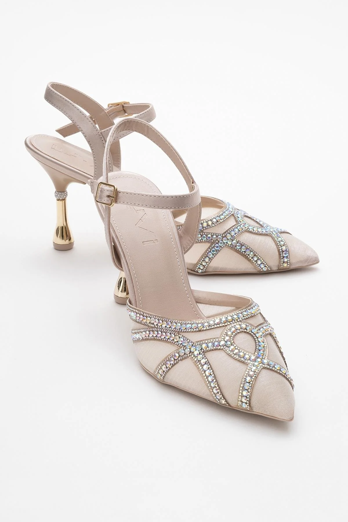 Volby - Beige Embellished Evening Shoe (Women)