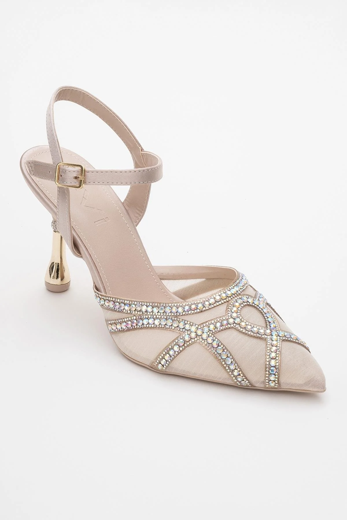 Volby - Beige Embellished Evening Shoe (Women) - Image 3