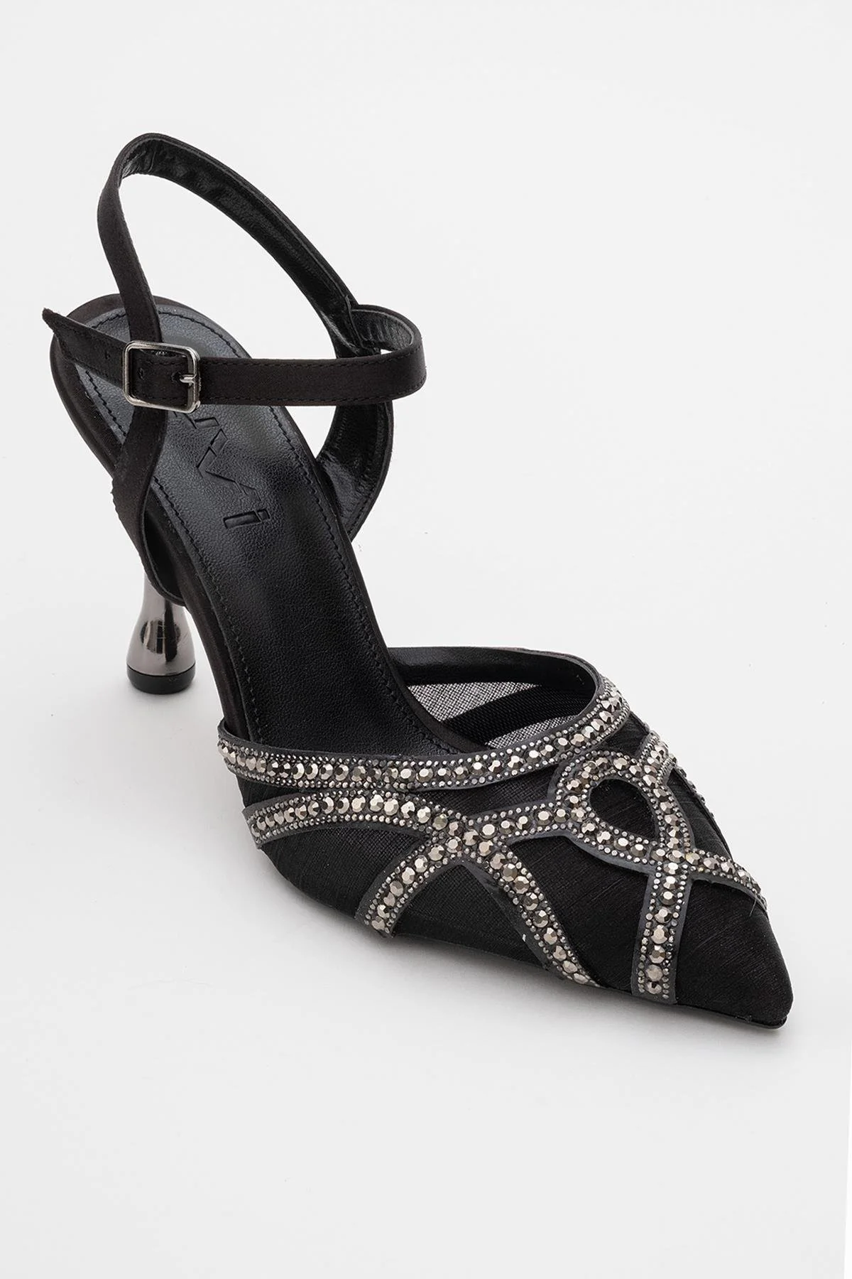 Volby - Black Embellished Evening Shoe (Women) - Image 3