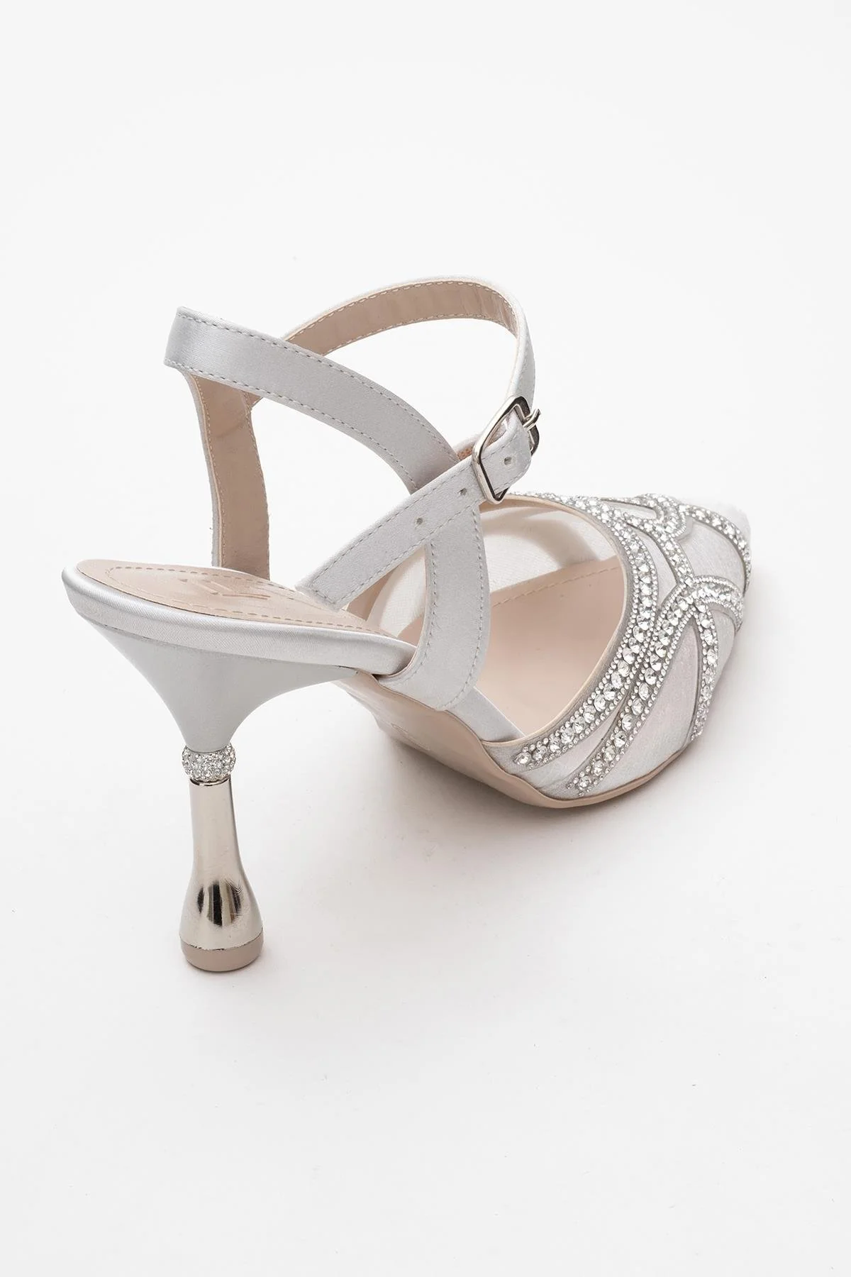 Volby - Silver Embellished Evening Shoe (Women) - Image 5