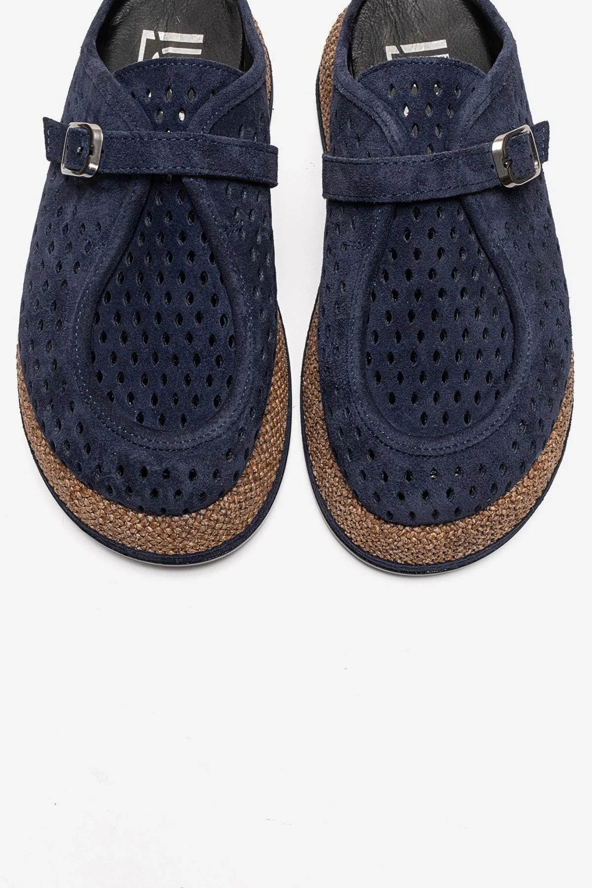 VONE - Navy Genuine Leather Closed-Toe Mule (Women) - Image 2
