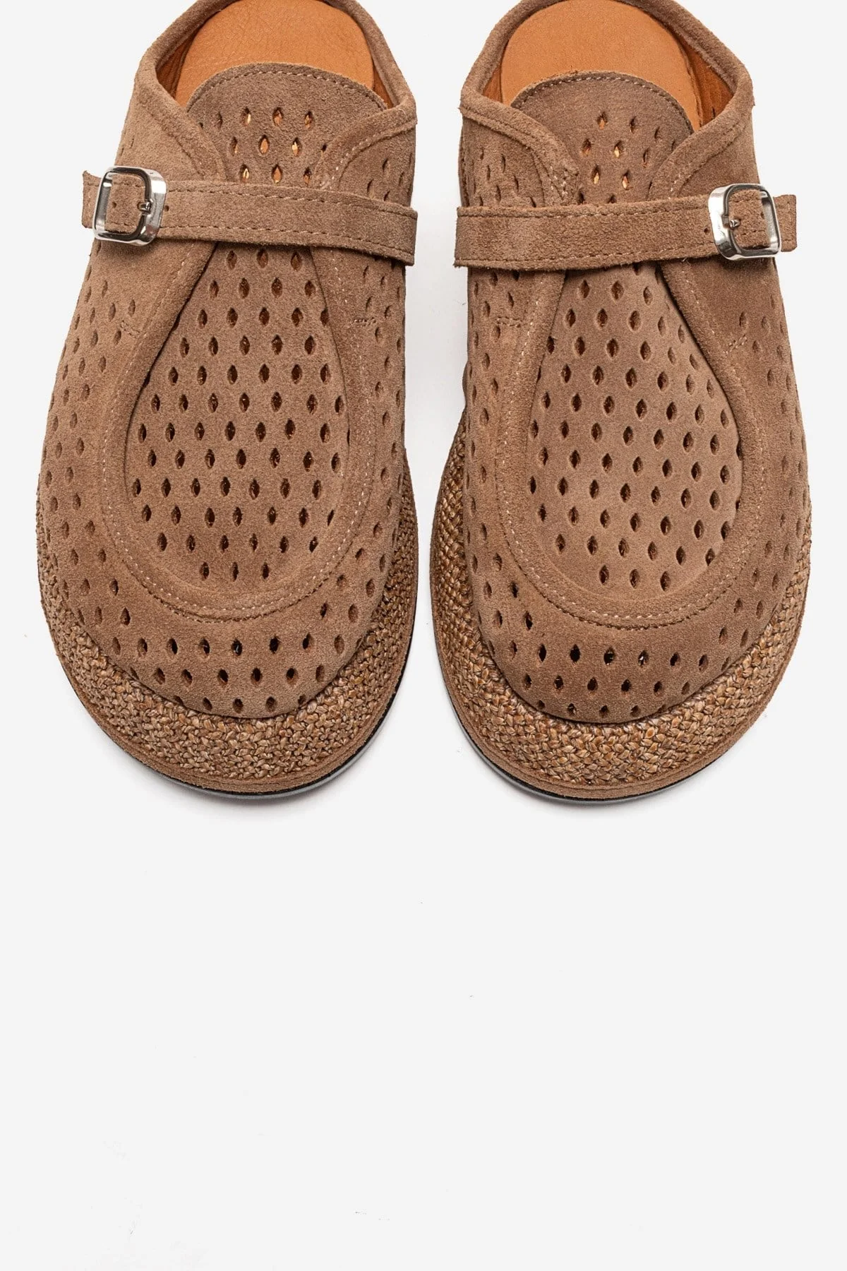 VONE - Taupe Genuine Leather Closed-Toe Mule (Women) - Image 2