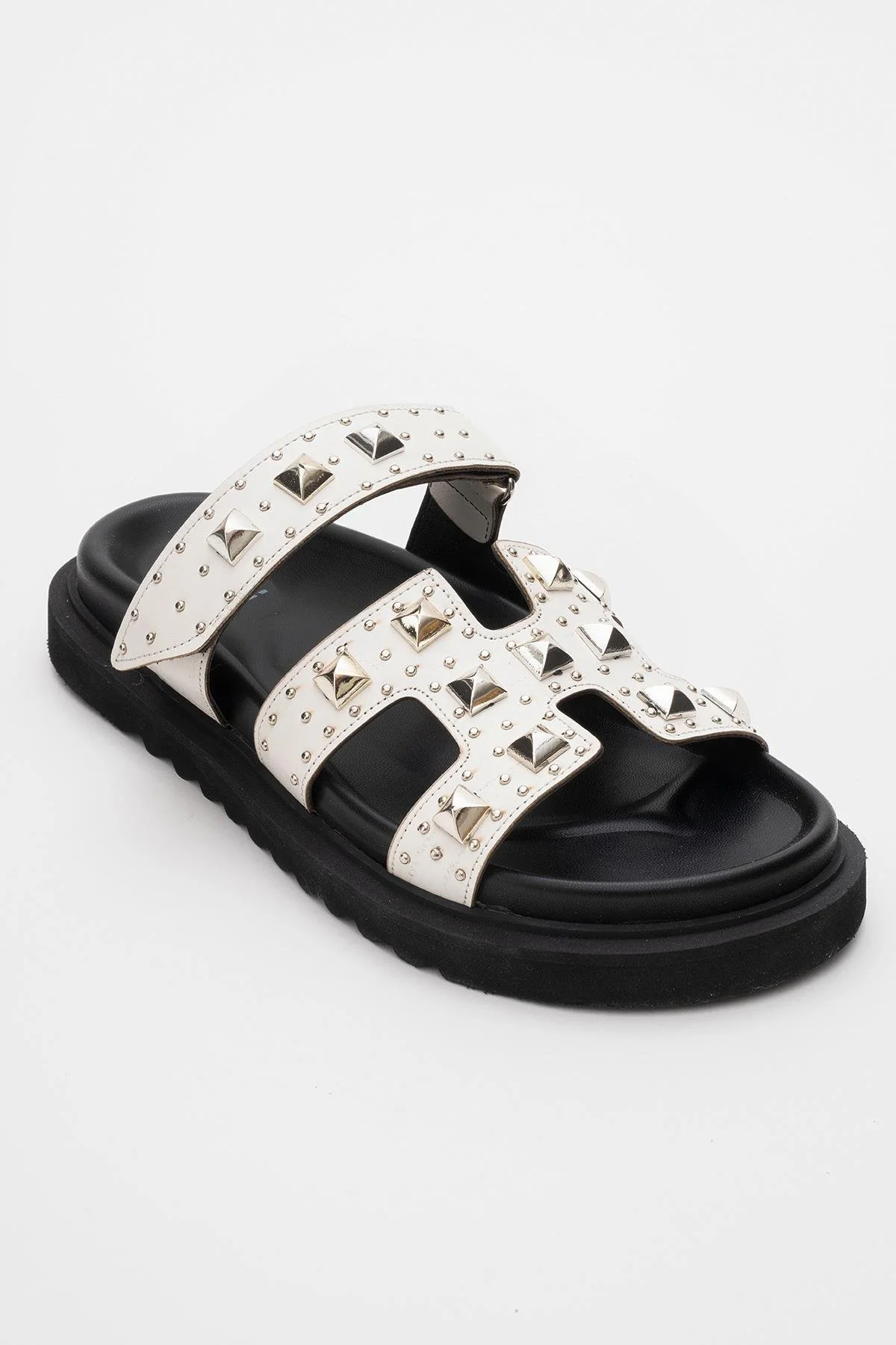 VOYAGE White Studded Slide Sandal (Women) - Image 3