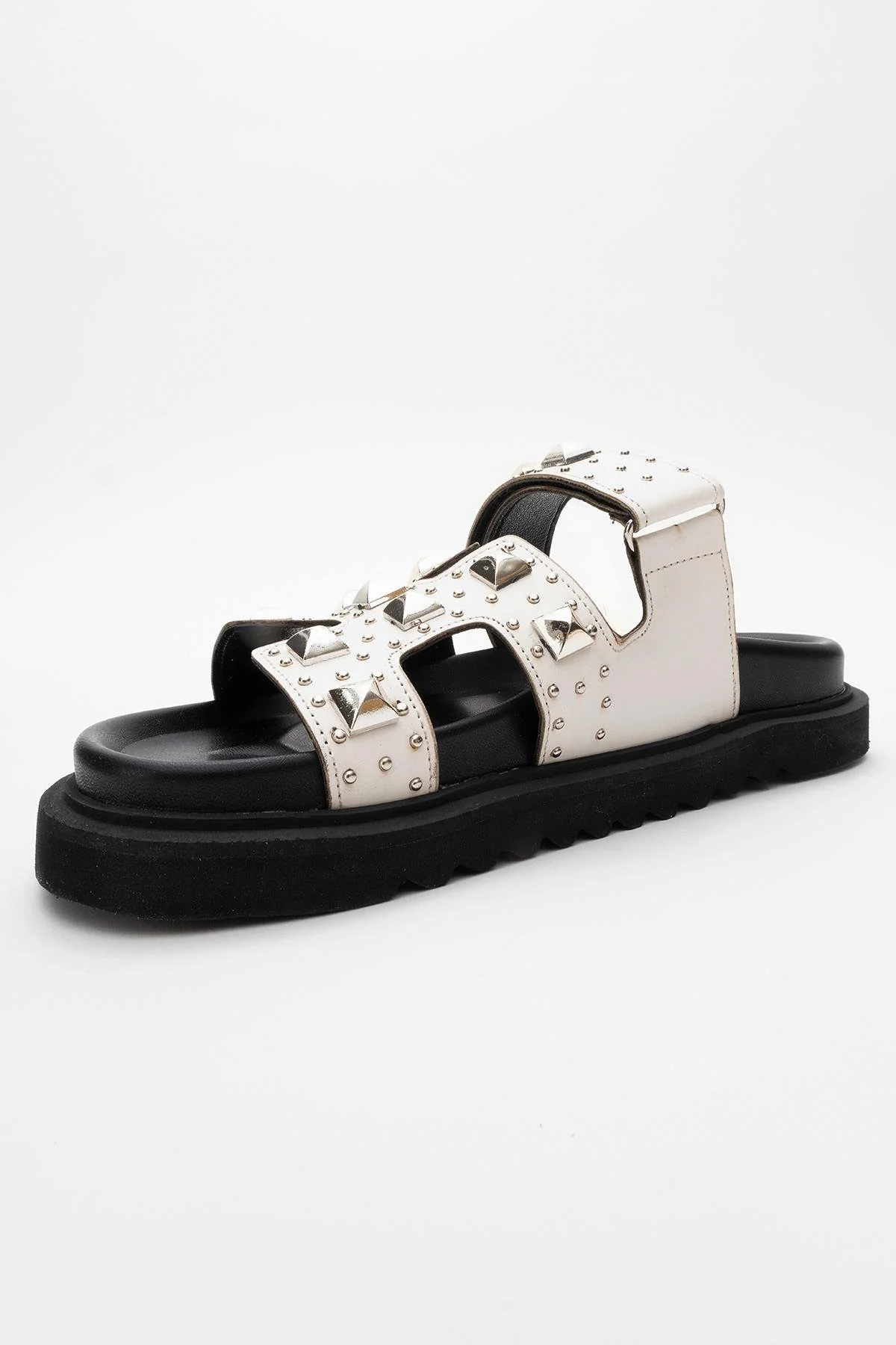 VOYAGE White Studded Slide Sandal (Women) - Image 4