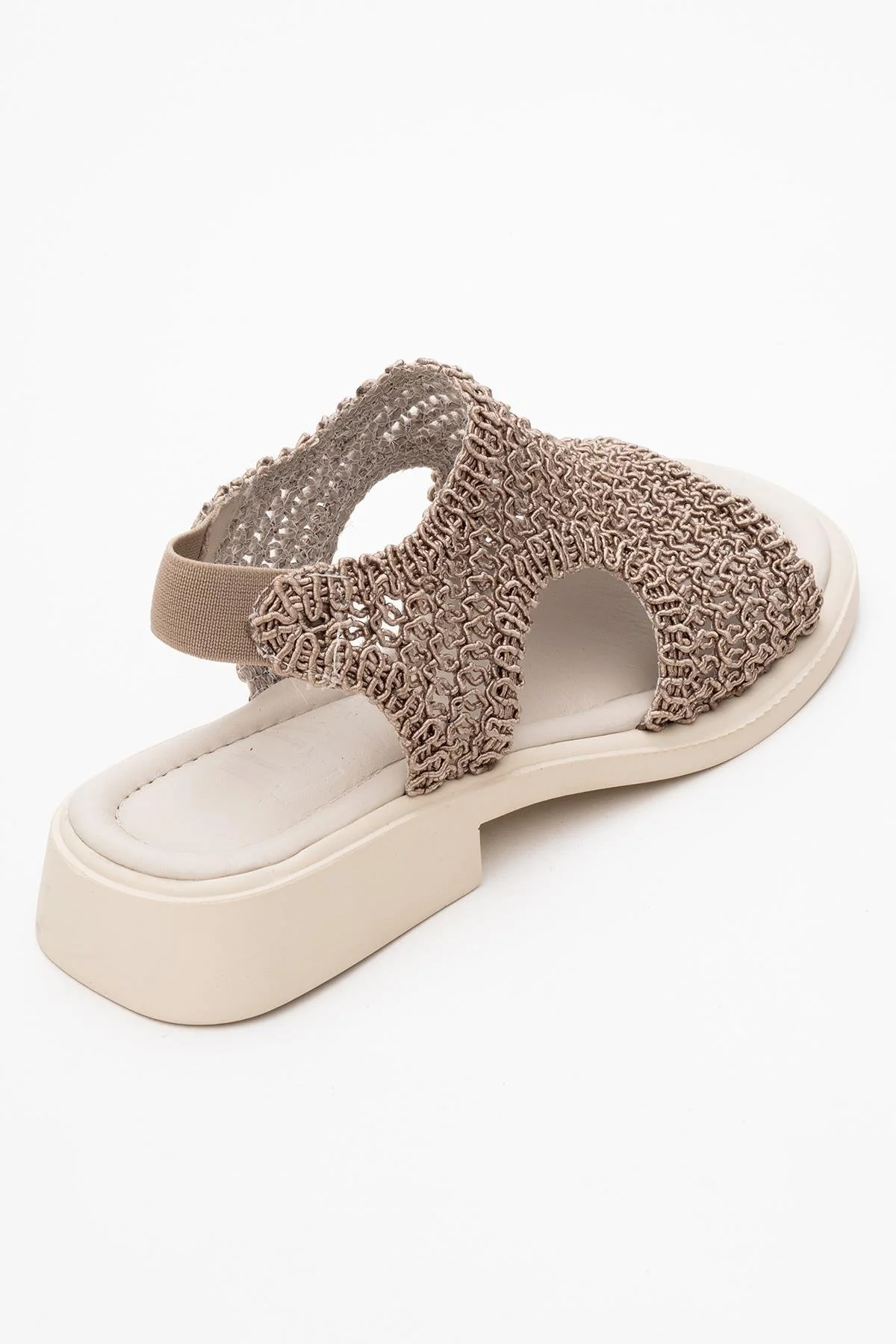 Weave - Dark Beige Leather Woven Sandal (Women) - Image 5