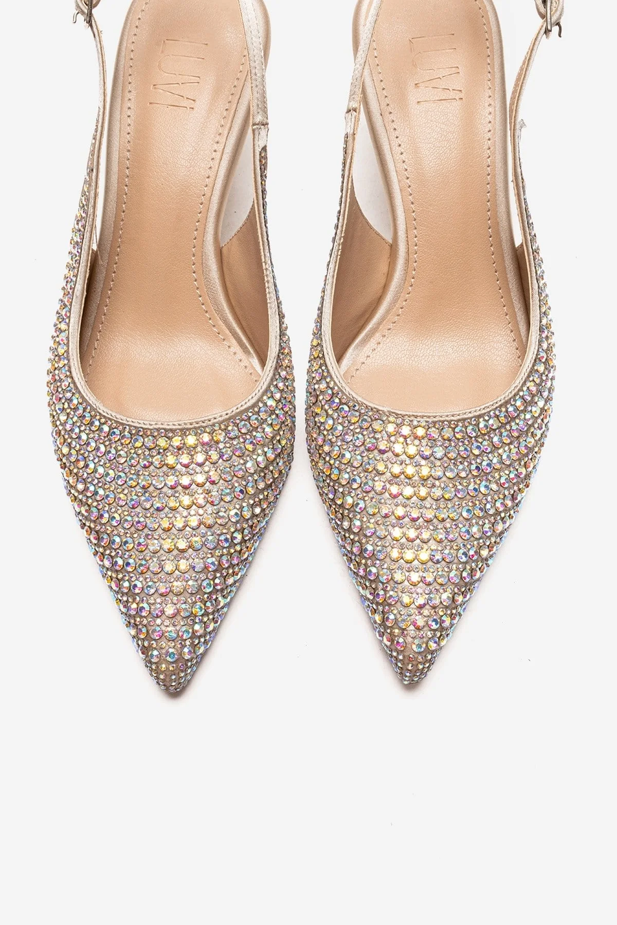 Yasmina - Nude Stone Embellished Stiletto Pump (Women) - Image 2