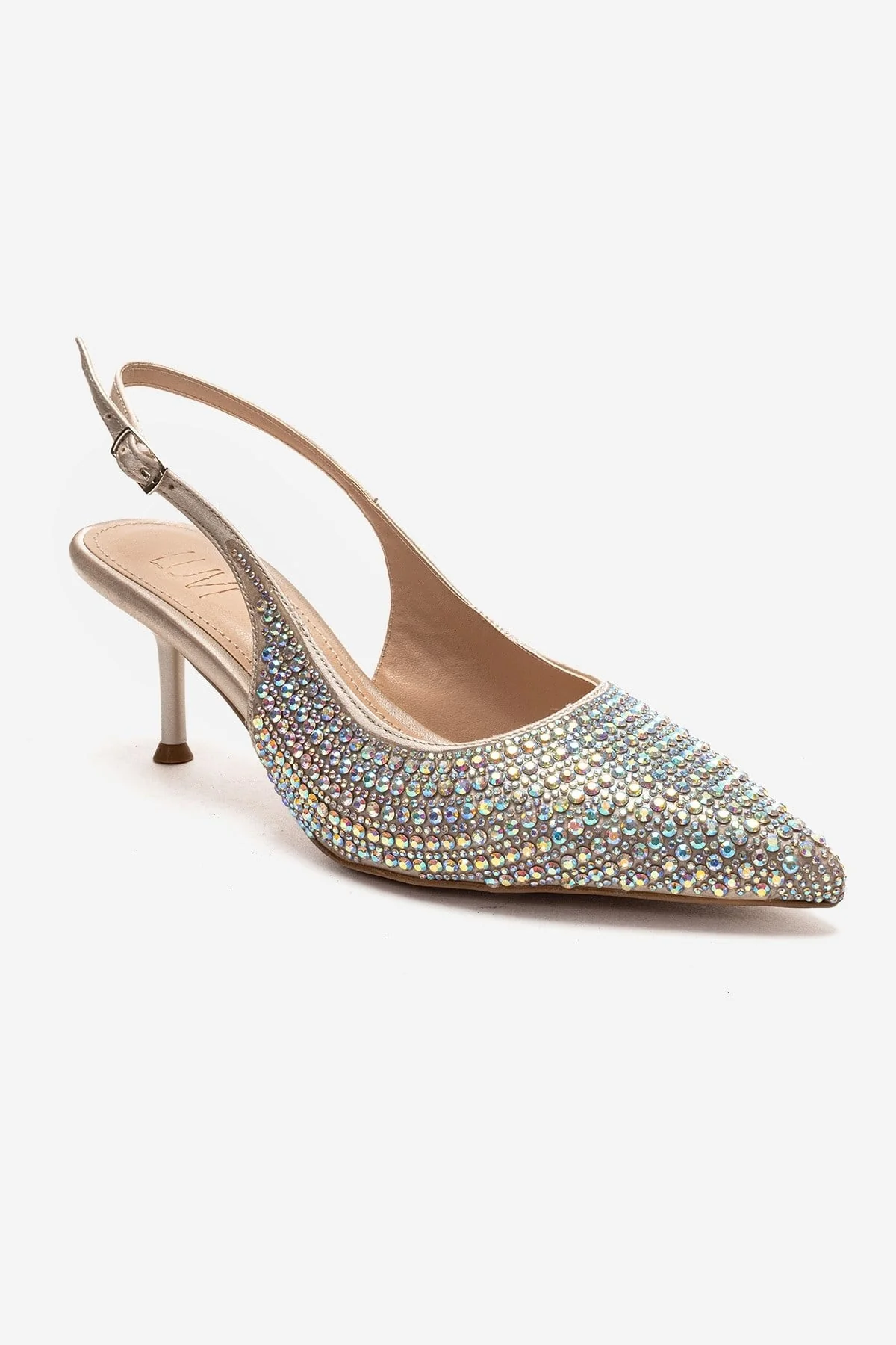 Yasmina - Nude Stone Embellished Stiletto Pump (Women) - Image 3