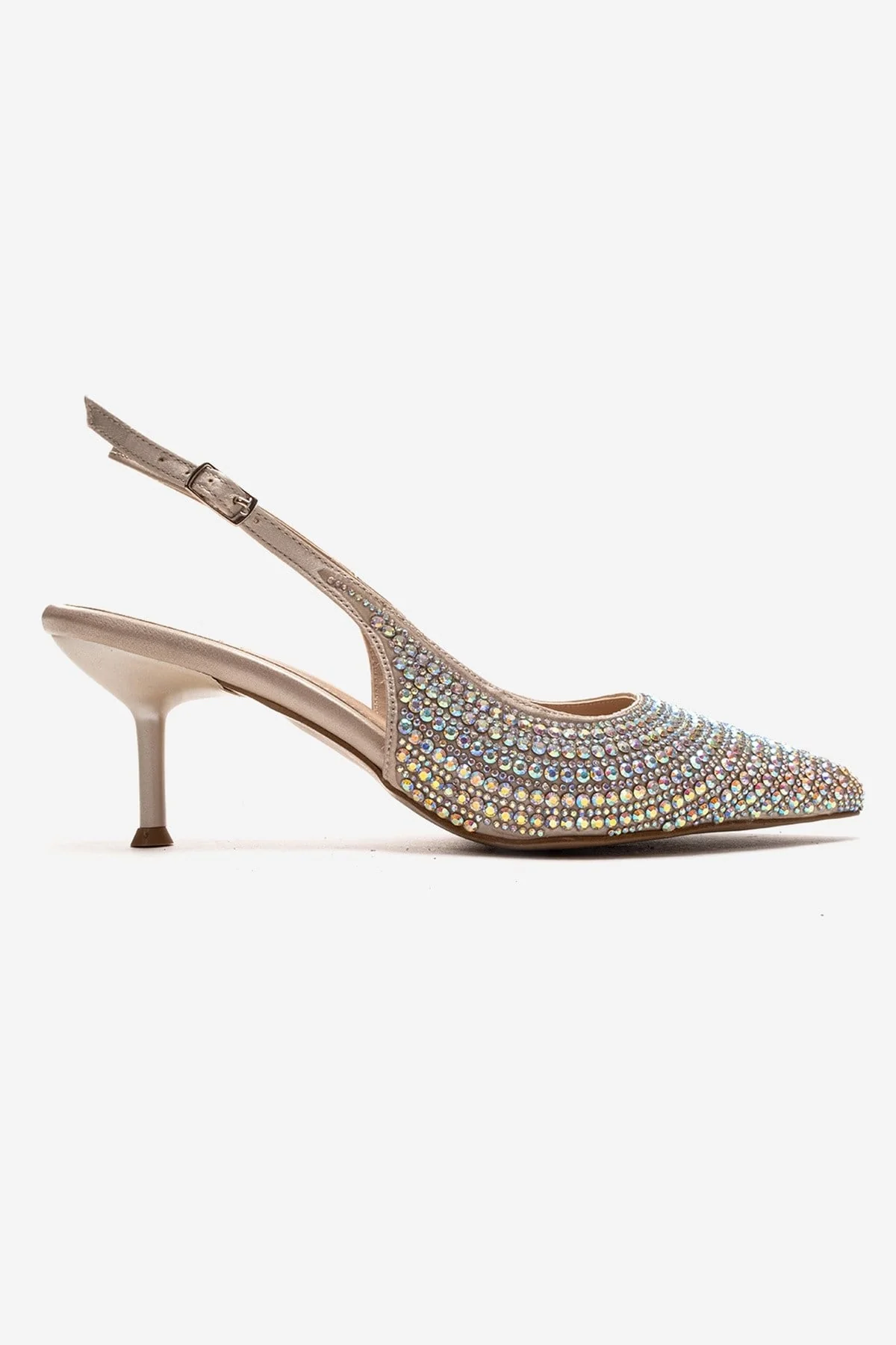 Yasmina - Nude Stone Embellished Stiletto Pump (Women) - Image 4