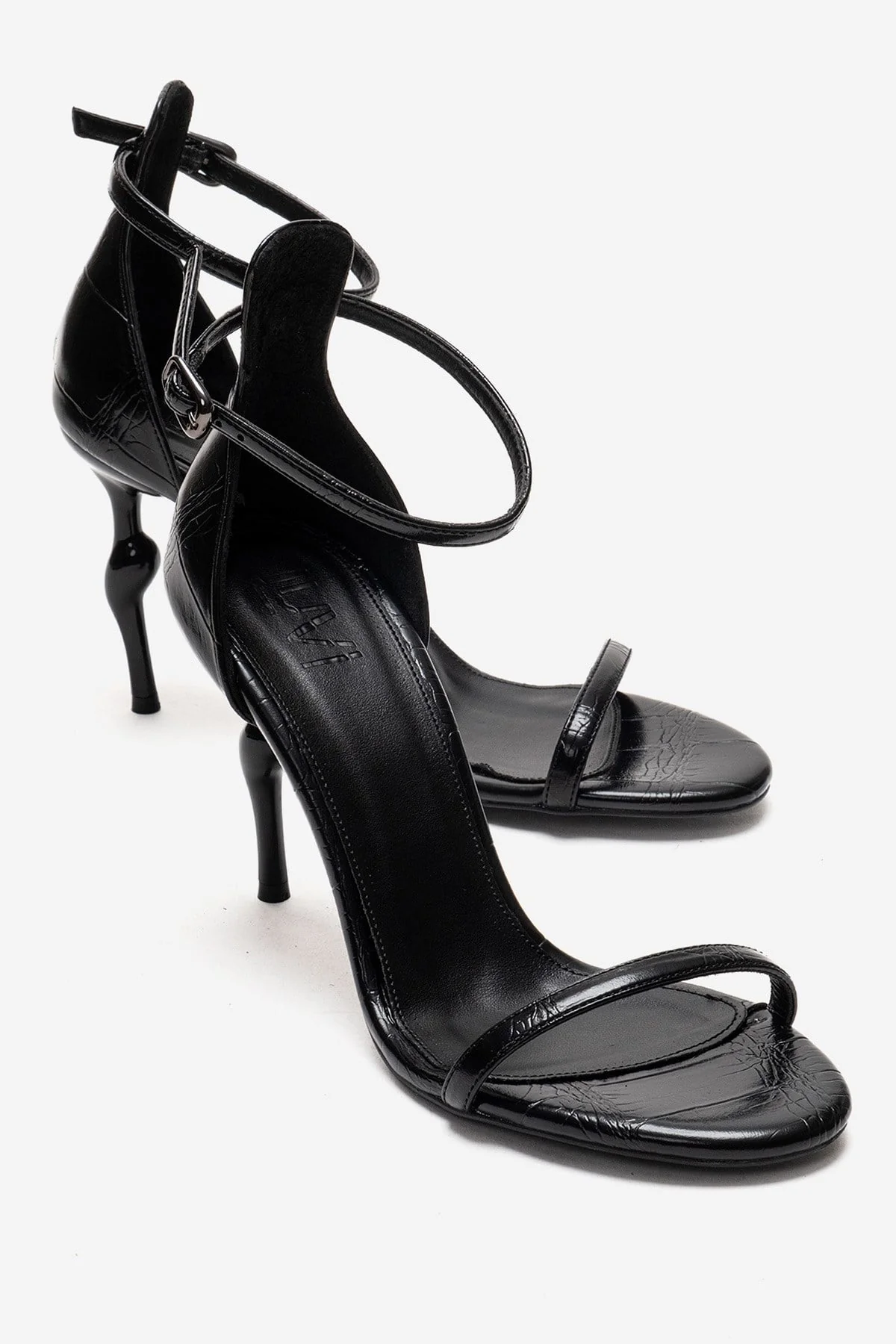 Yelena - Black Patent Thin Strap Stiletto Pump (Women)