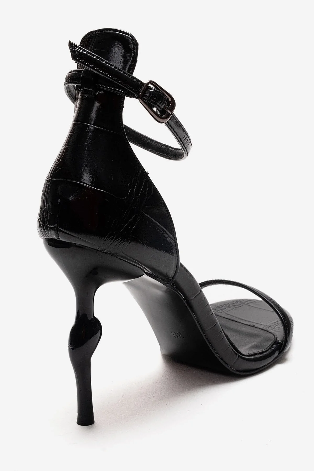 Yelena - Black Patent Thin Strap Stiletto Pump (Women) - Image 5