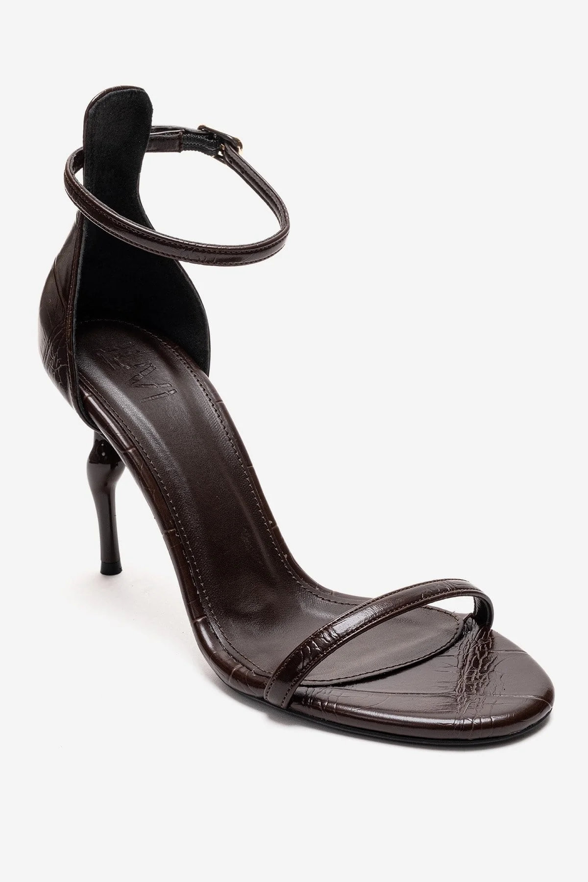 Yelena - Brown Printed Thin-Strap Stiletto Pump (Women) - Image 3