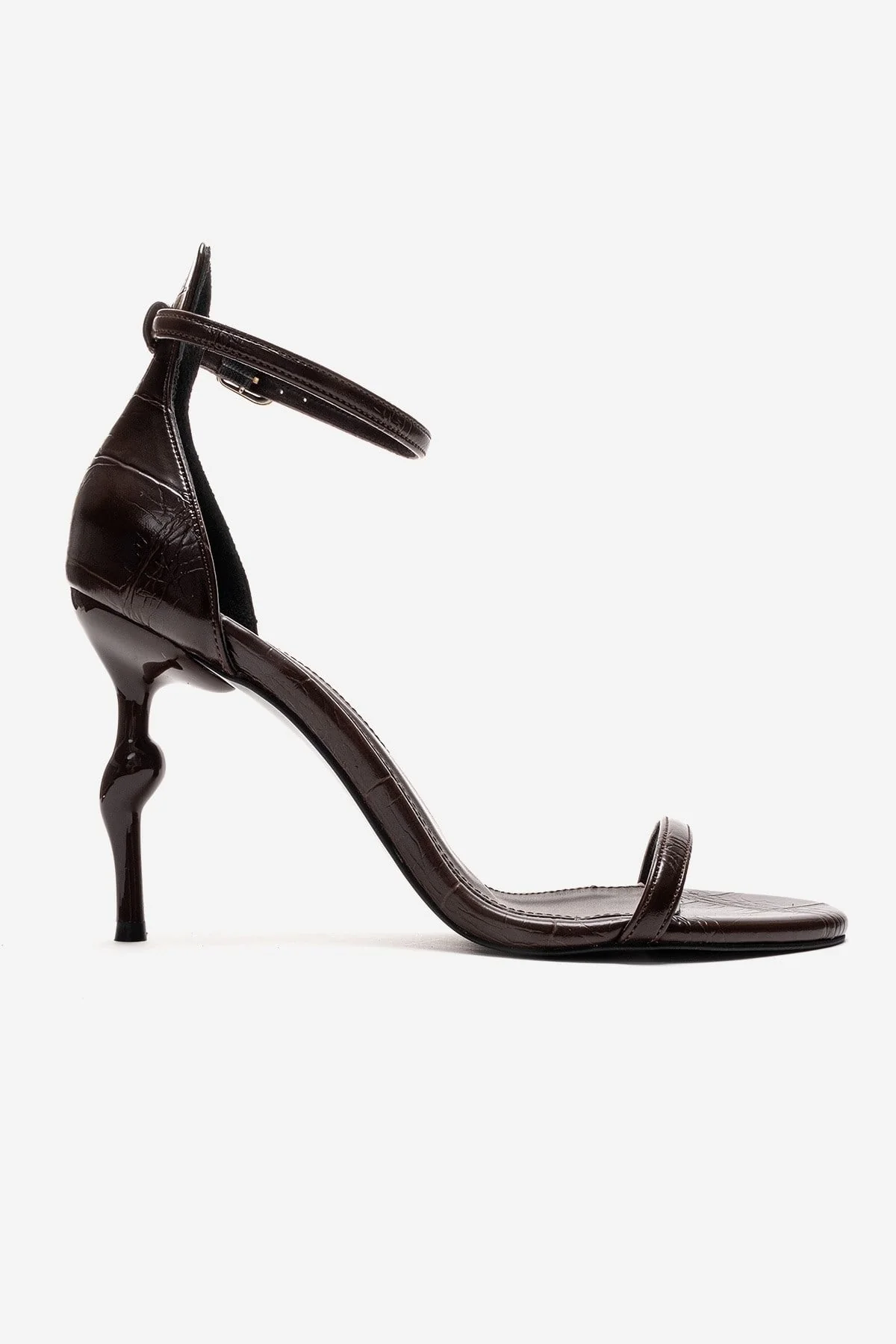 Yelena - Brown Printed Thin-Strap Stiletto Pump (Women) - Image 4