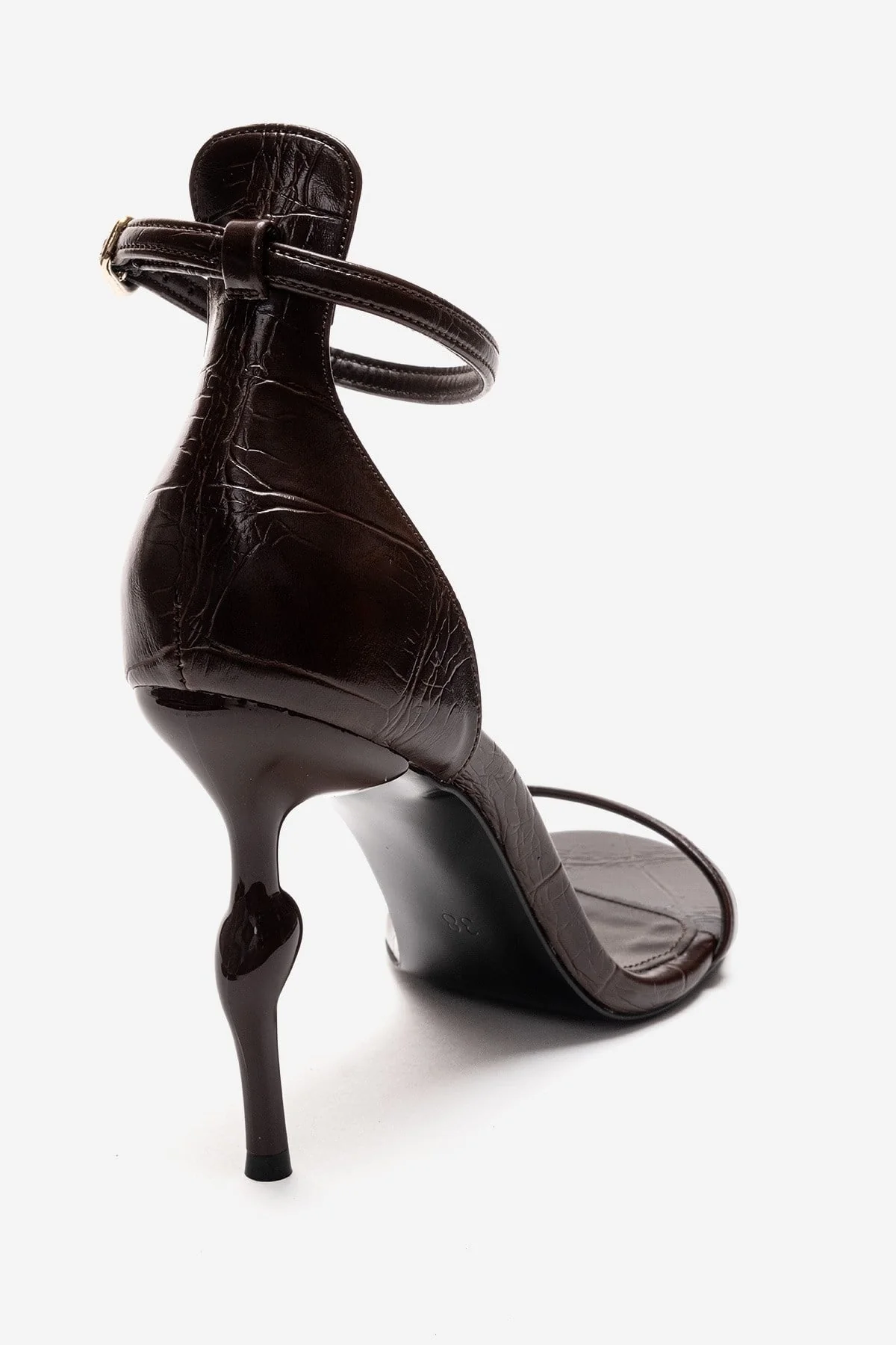 Yelena - Brown Printed Thin-Strap Stiletto Pump (Women) - Image 5