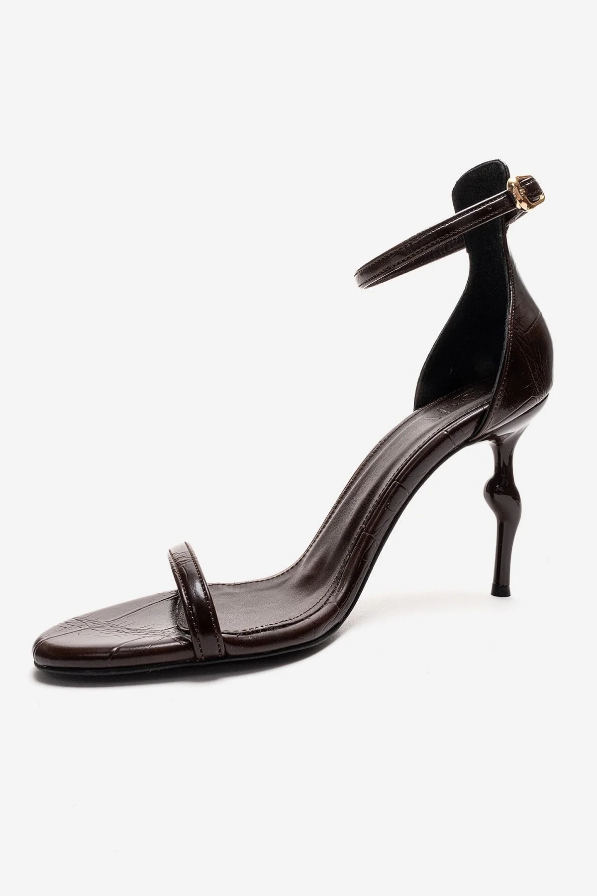 Yelena - Brown Printed Thin-Strap Stiletto Pump (Women) - Image 6