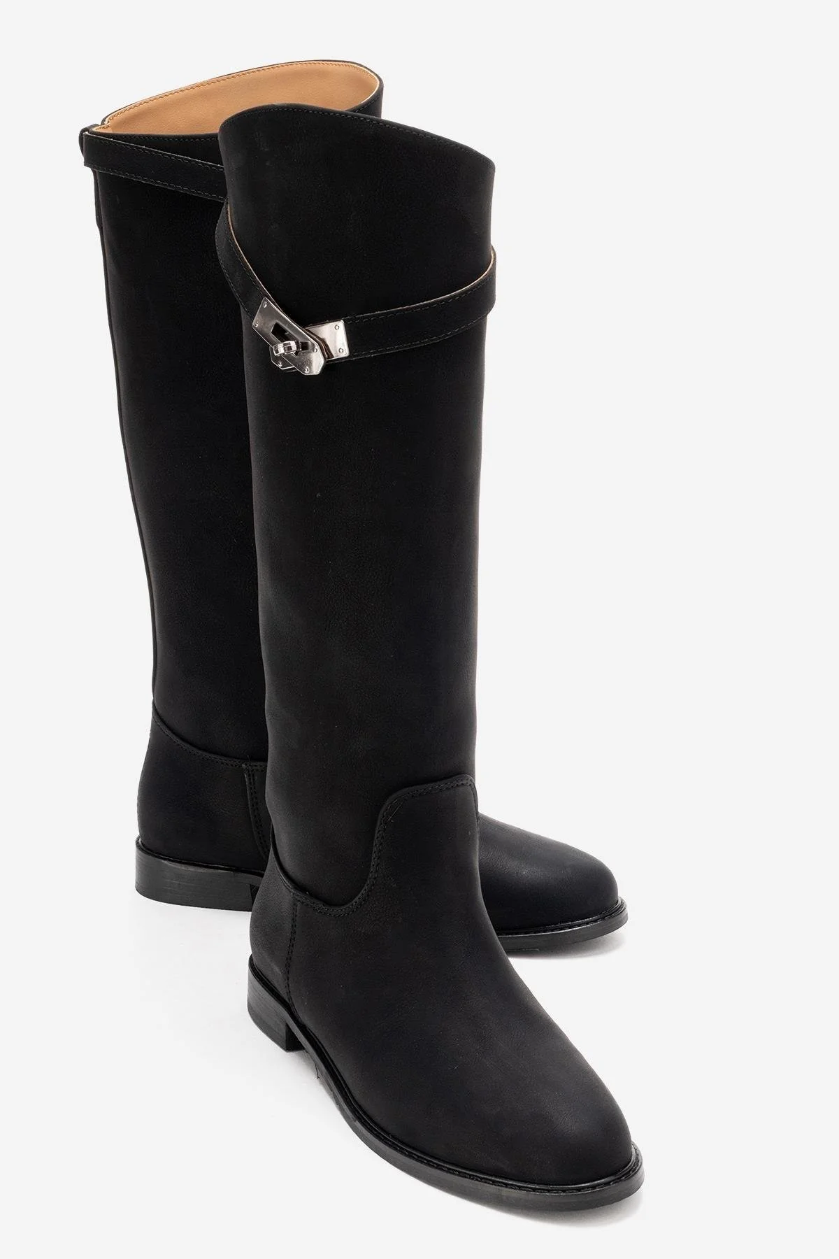 YOKO - Black Belted Riding Boot (Women)