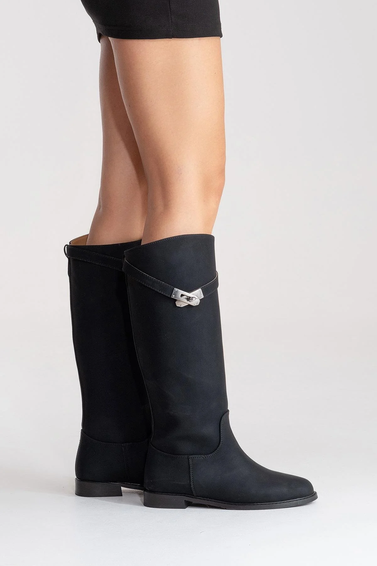 YOKO - Black Belted Riding Boot (Women) - Image 6
