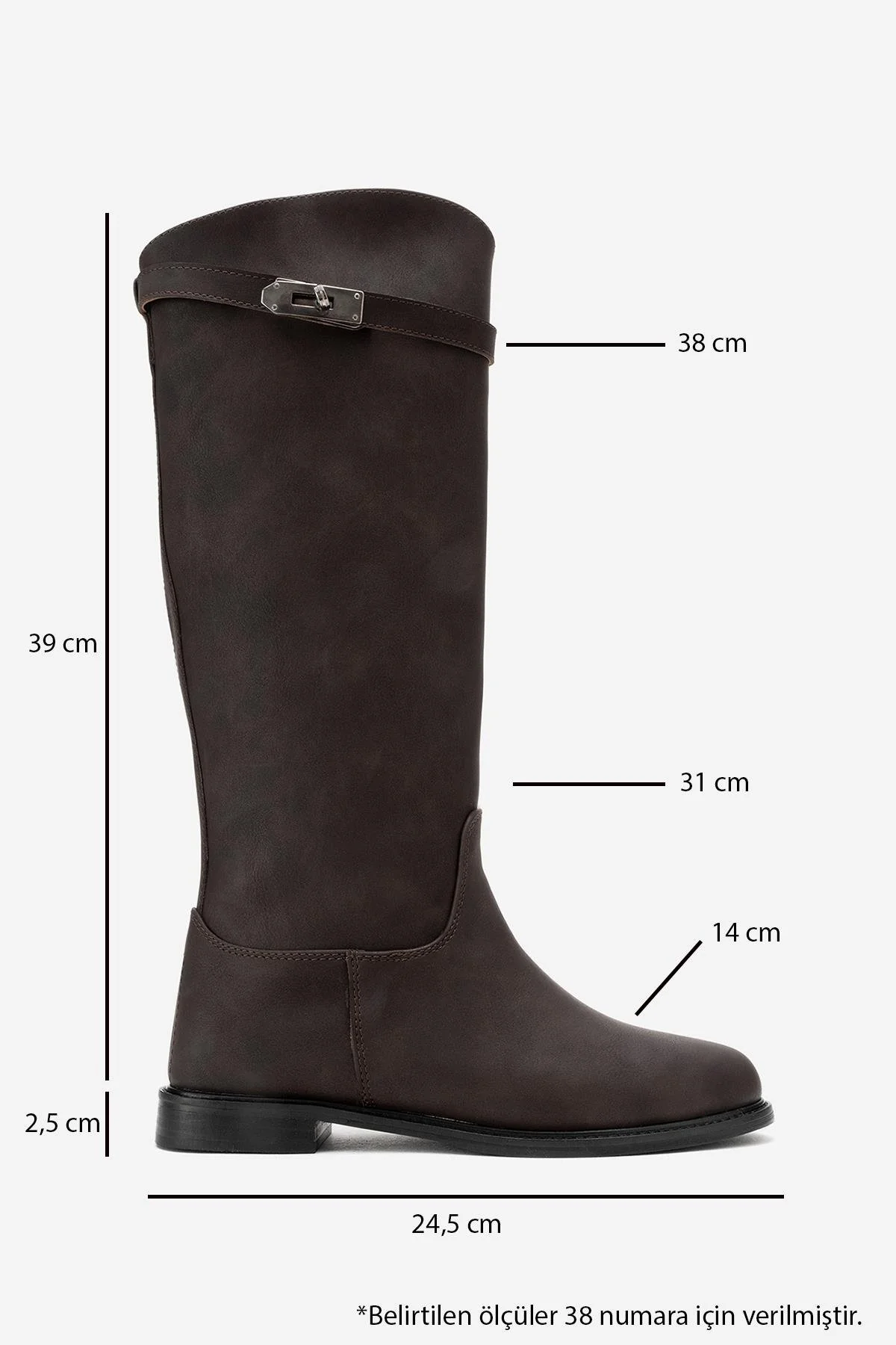 Yoko - Brown Nubuck Riding Boot (women) - Image 6