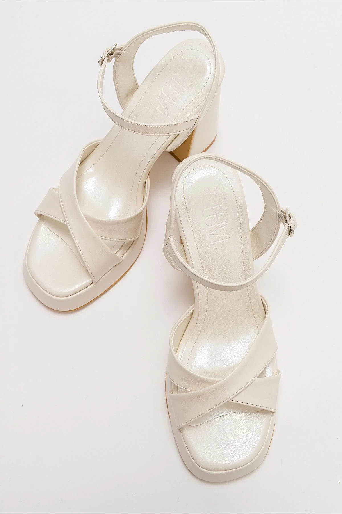 Yvonne - Ivory Platform Sandals - Image 5