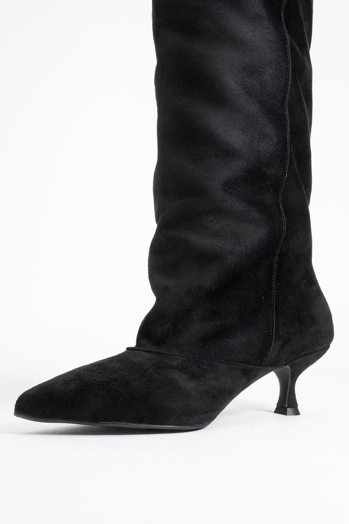 Zach - Black Slim Heel Over-The-Knee Boot (Women) - Image 4