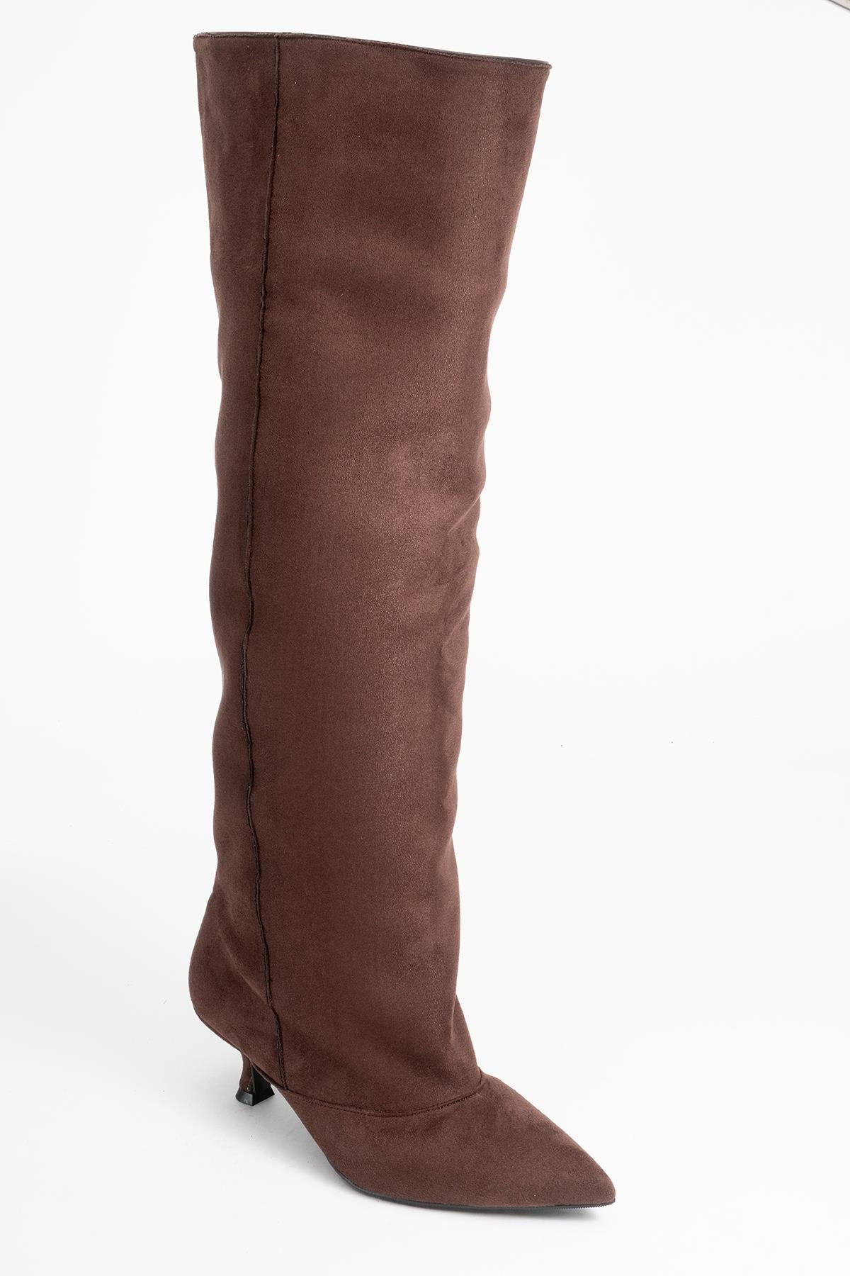 Zach - Brown Slim Heel Over-The-Knee Boot (Women) - Image 3