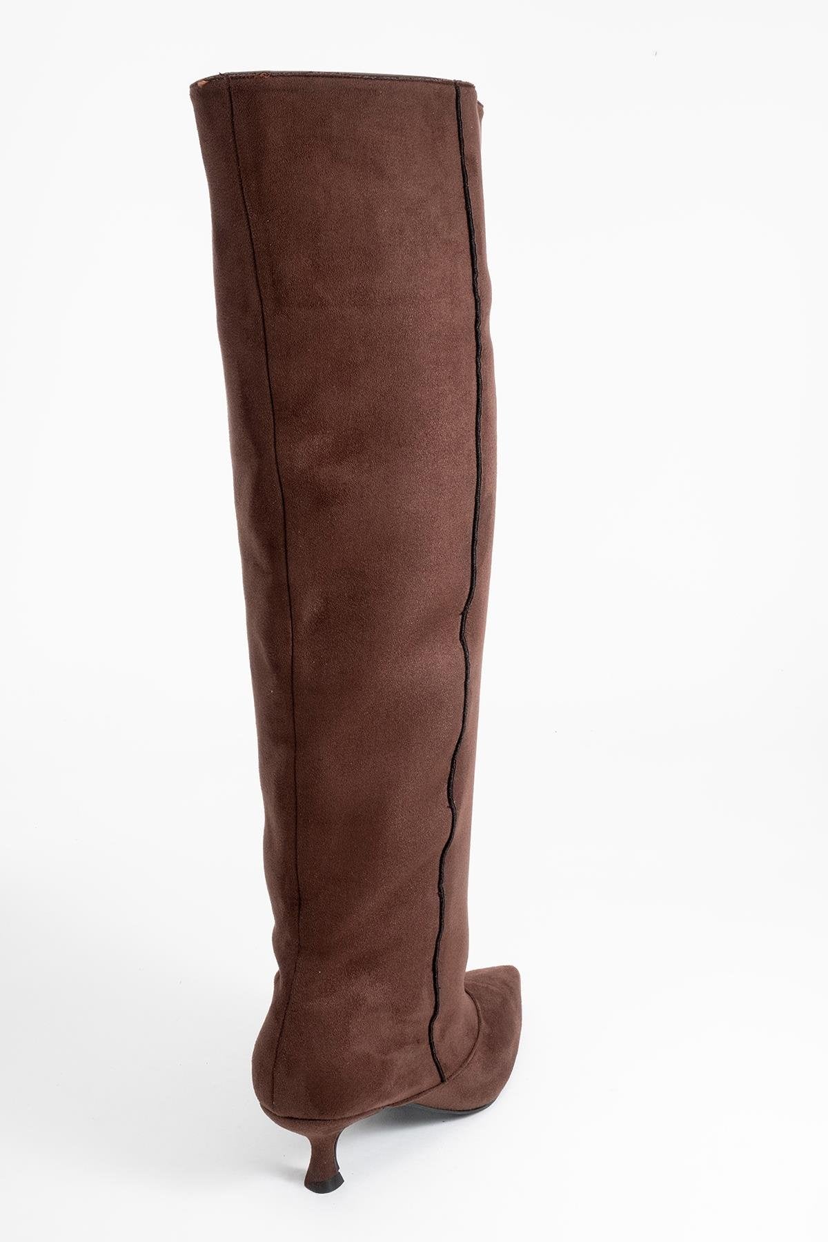 Zach - Brown Slim Heel Over-The-Knee Boot (Women) - Image 5