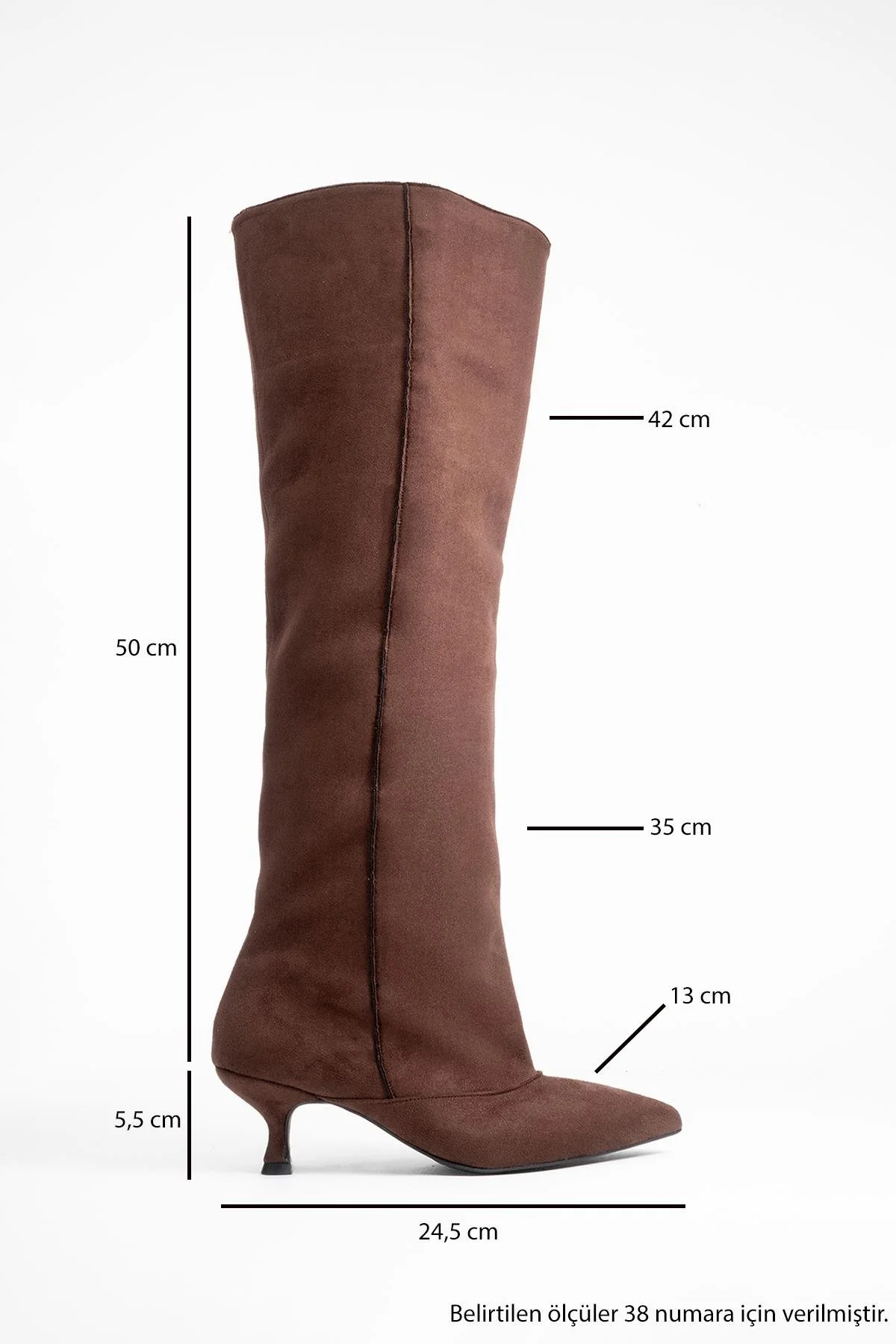 Zach - Brown Slim Heel Over-The-Knee Boot (Women) - Image 6