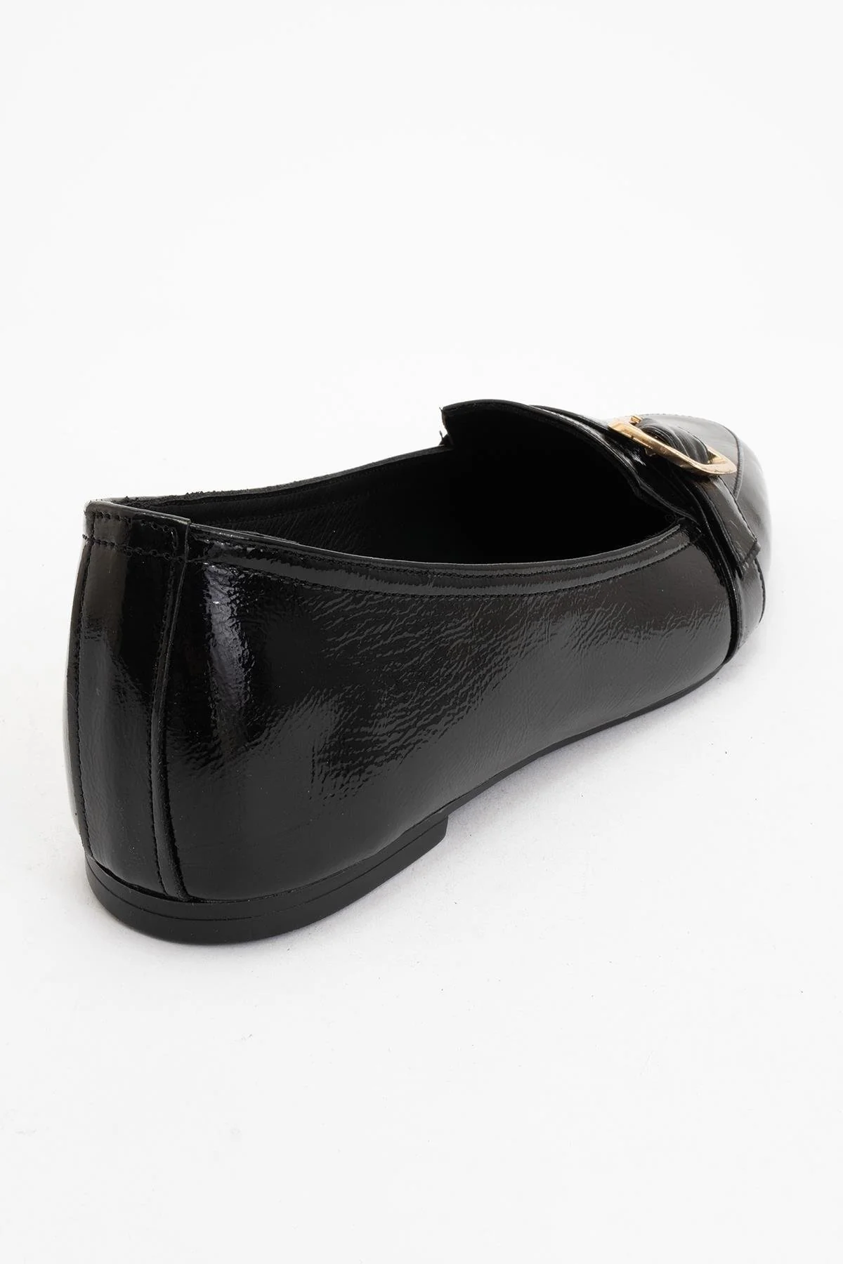 Zarina - Black Patent Pointed Toe Flats (Women) - Image 4