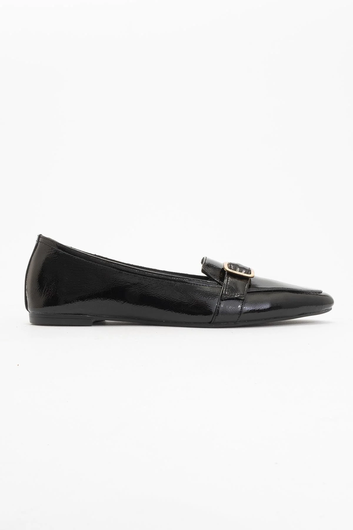 Zarina - Black Patent Pointed Toe Flats (Women) - Image 5