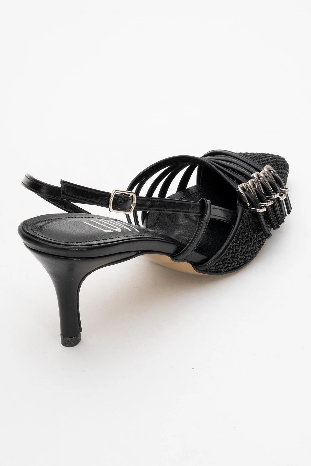 Zenith - Black Slingback Pointed Toe Heel (Women) - Image 5